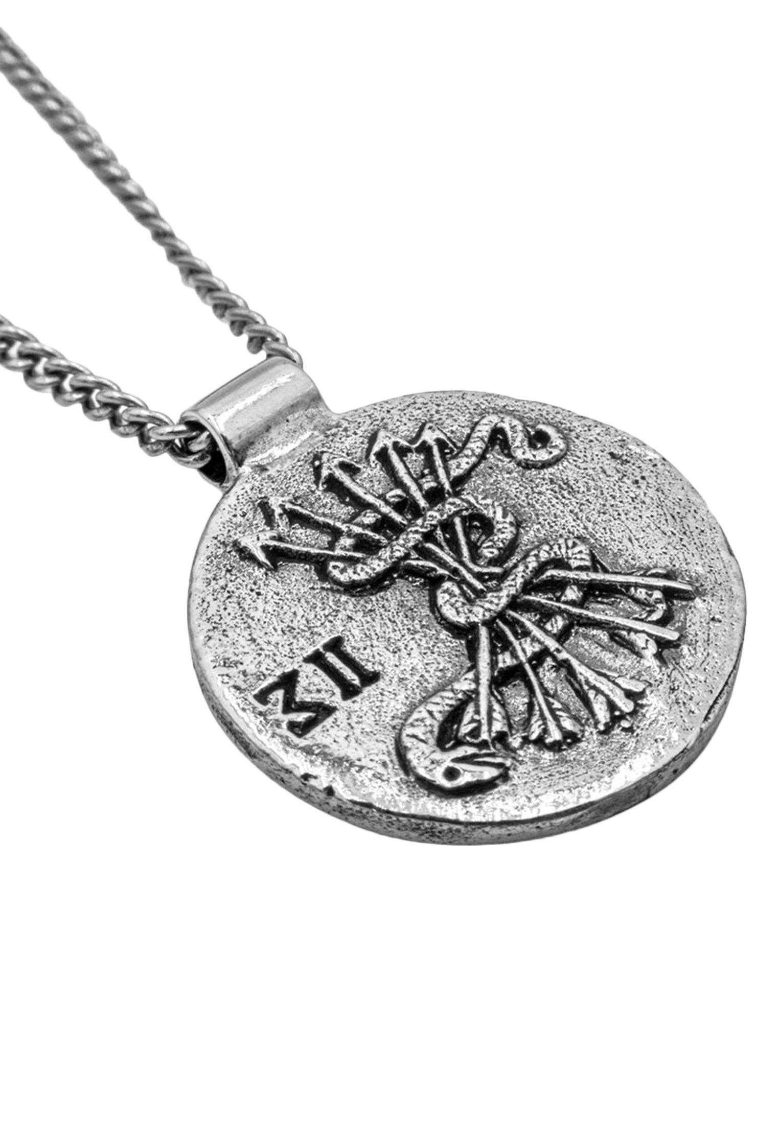 HAZE & GLORY Kette mit Anhänger »Halskette Münze Schlange Pfeile - Savage 925 Silber«