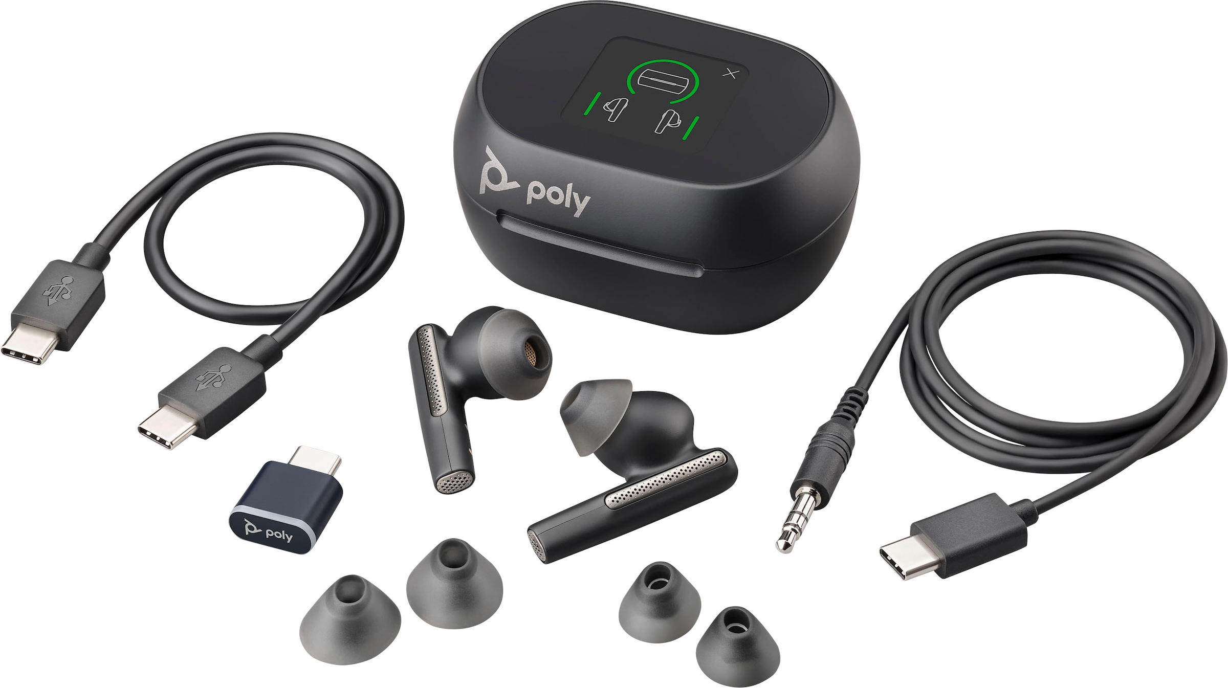 Poly Cancelling Garantie | USB-C/A Jahre Noise In-Ear-Kopfhörer (ANC), UC ➥ XXL Active 60+«, Free 3 »Voyager wireless UNIVERSAL