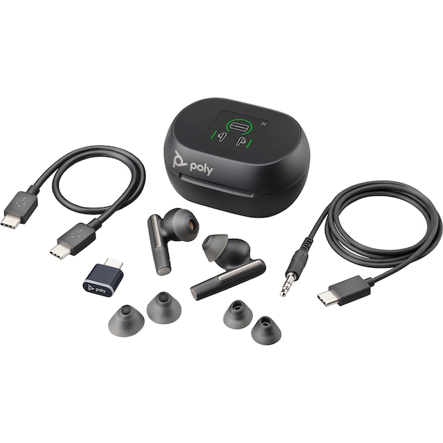 Poly wireless In-Ear-Kopfhörer »Voyager Free 60+«, Active Noise Cancelling  (ANC), UC USB-C/A ➥ 3 Jahre XXL Garantie | UNIVERSAL