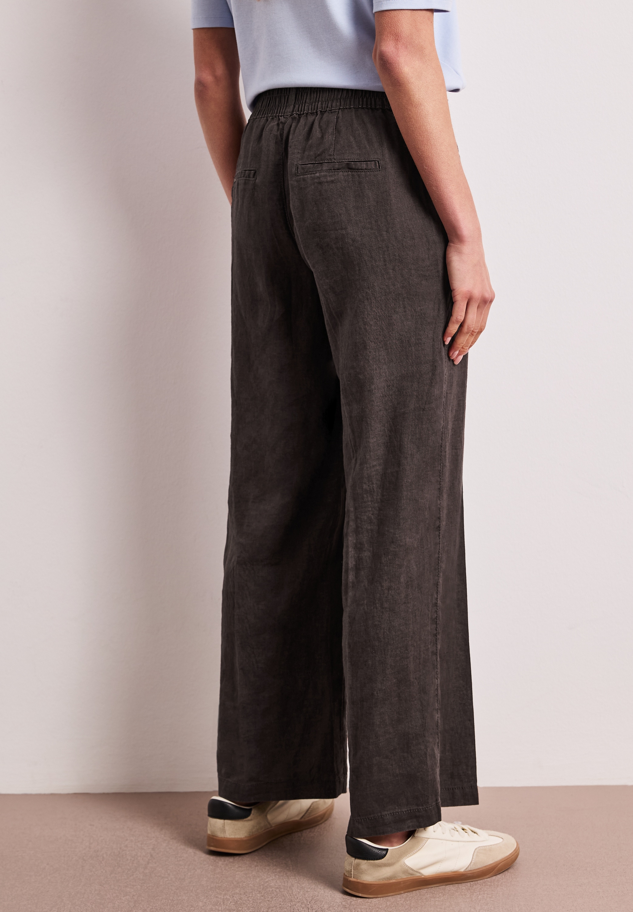 STREET ONE Stoffhose  im Loose Fit und aus Leinen