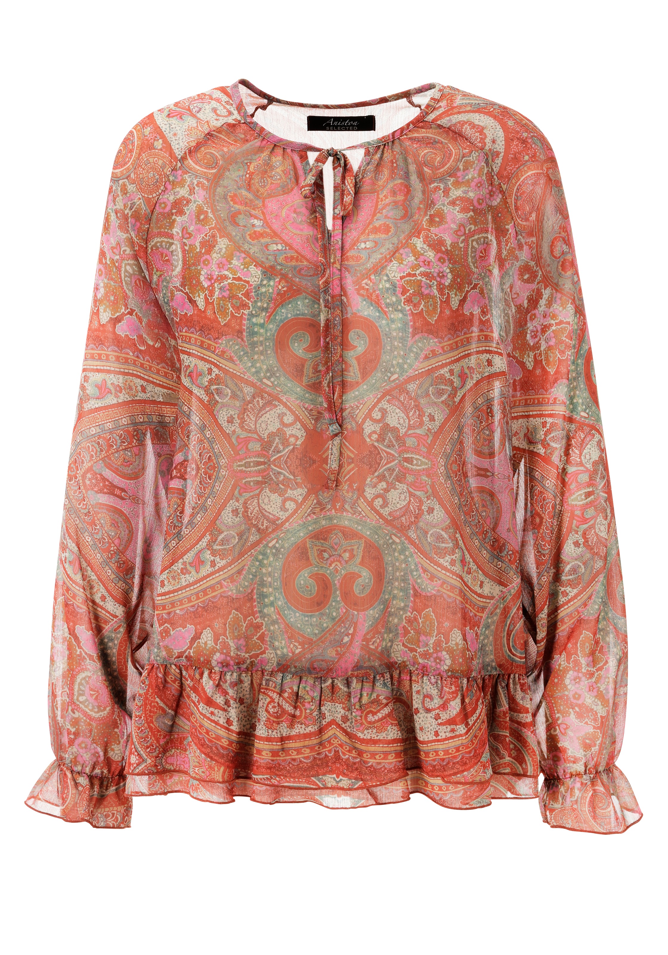 Aniston SELECTED Schlupfbluse aus leicht transparentem Chiffon - NEUE KOLLEKTION