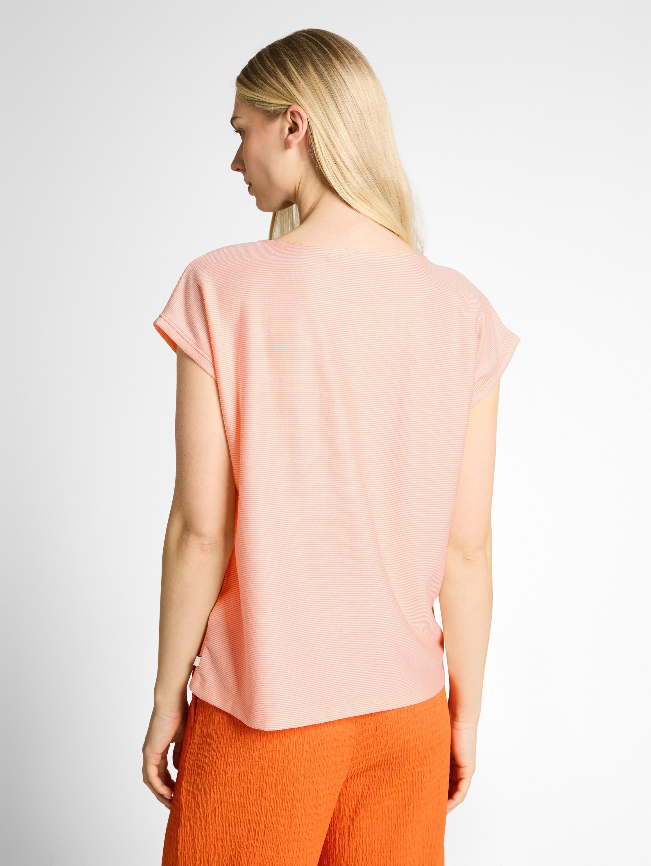 TOM TAILOR Denim Rundhalsshirt Ärmellos im Streifen-Look
