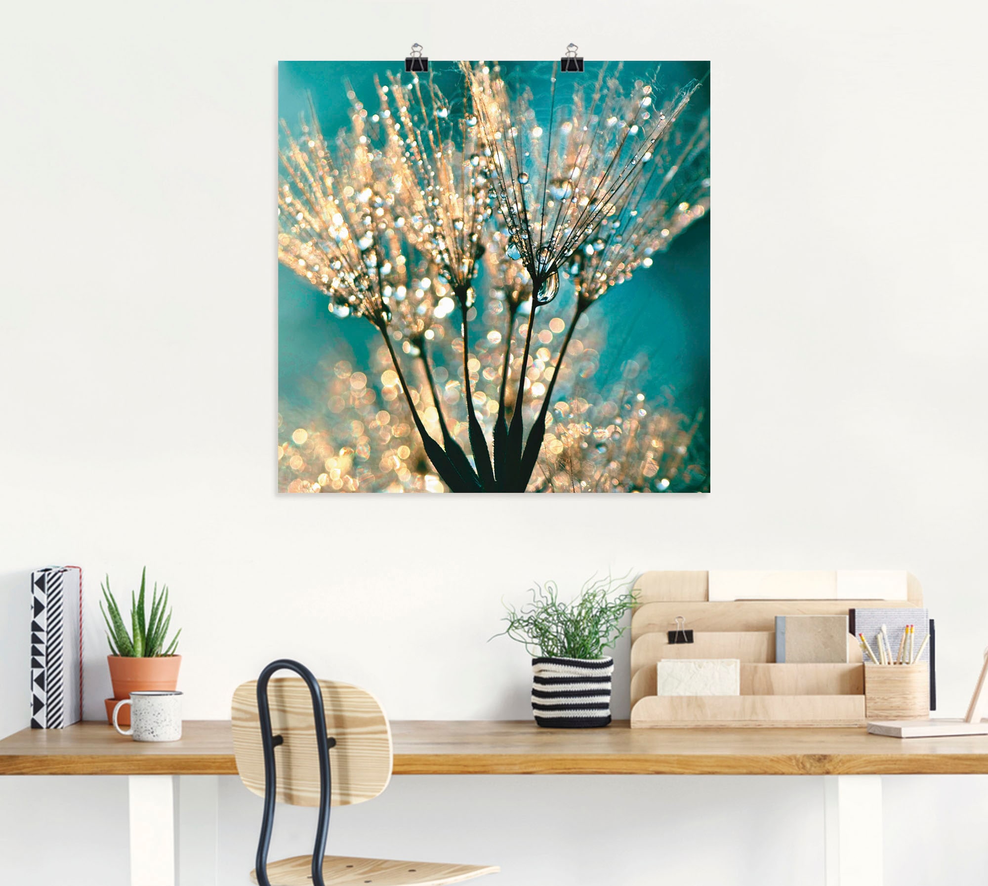 Artland Wandbild »Pusteblume Schirmchen abstrakt« Blumen 1 Stk. tlg. als Leinwandbild, Poster in verschied. Größen