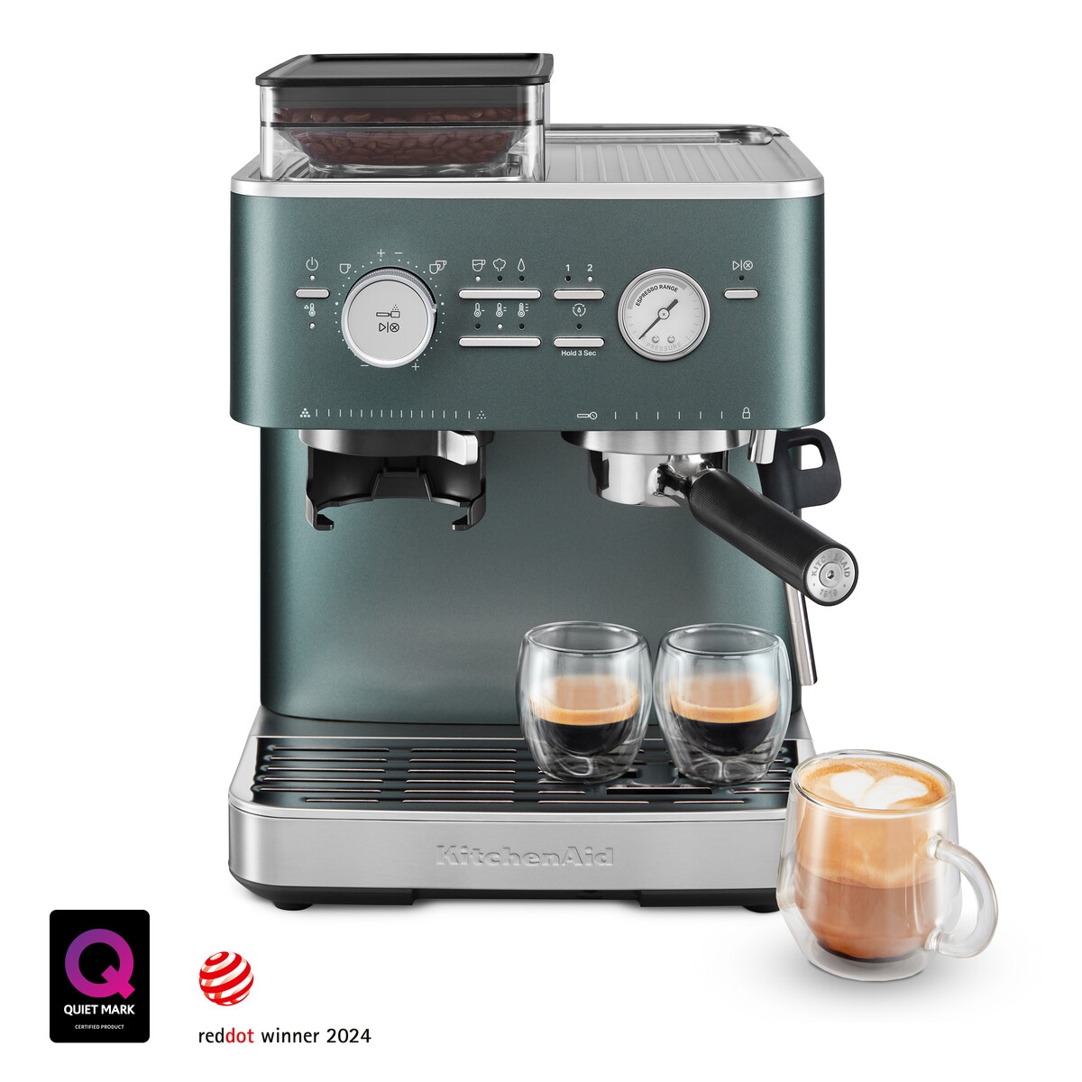KitchenAid Espressomaschine »5KES6551EBK«, Siebträger mit Mühle