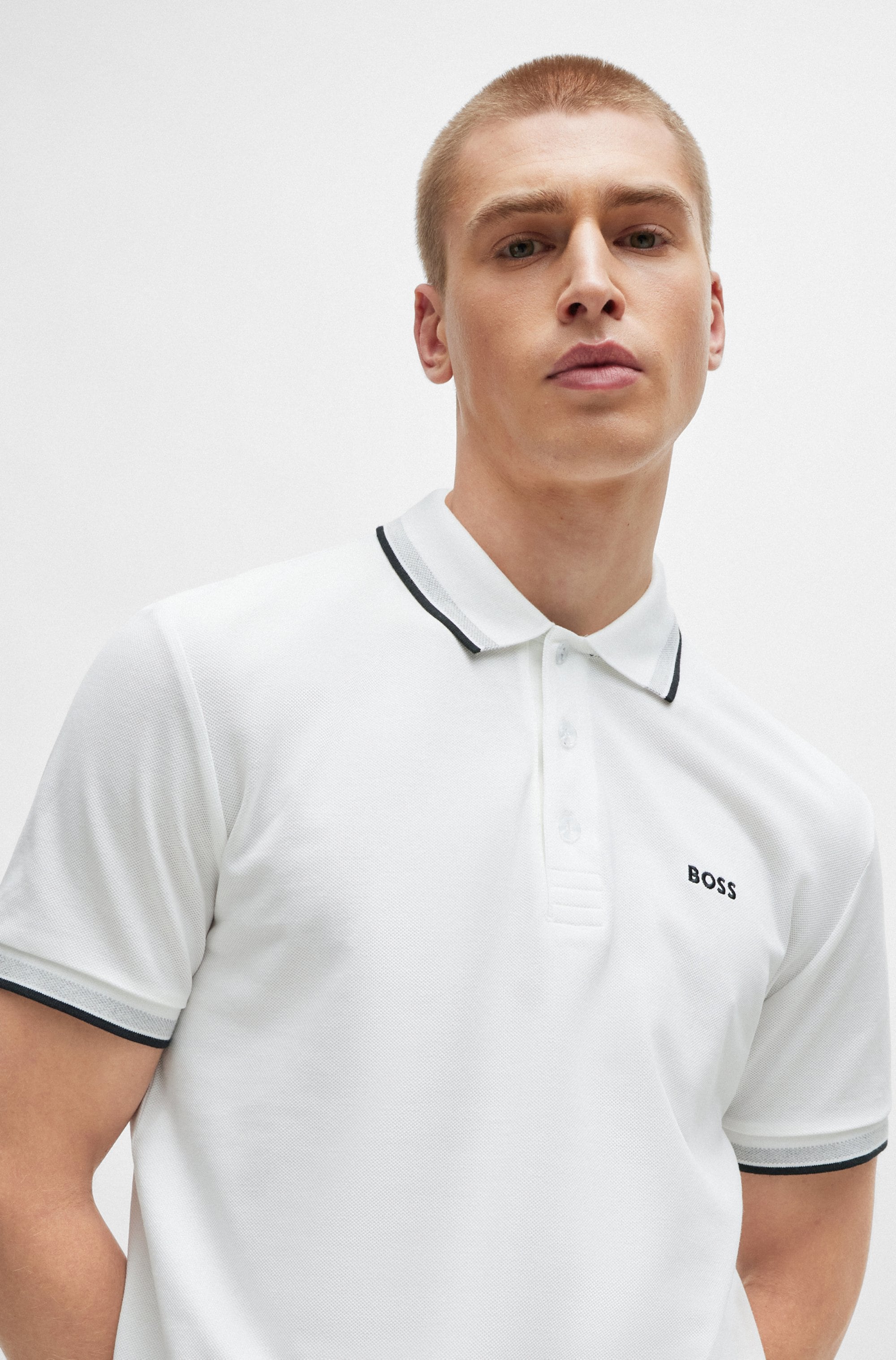 BOSS GREEN Poloshirt »Paddy«, mit kontrastfarbenen Streifen am Kragen