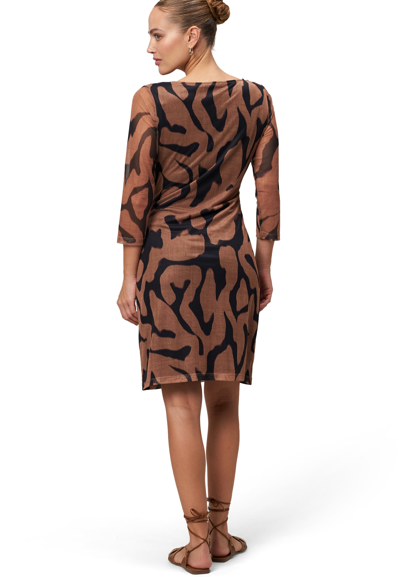 Zero Bodykleid »Meshkleid mit Wasserfallausschnitt«