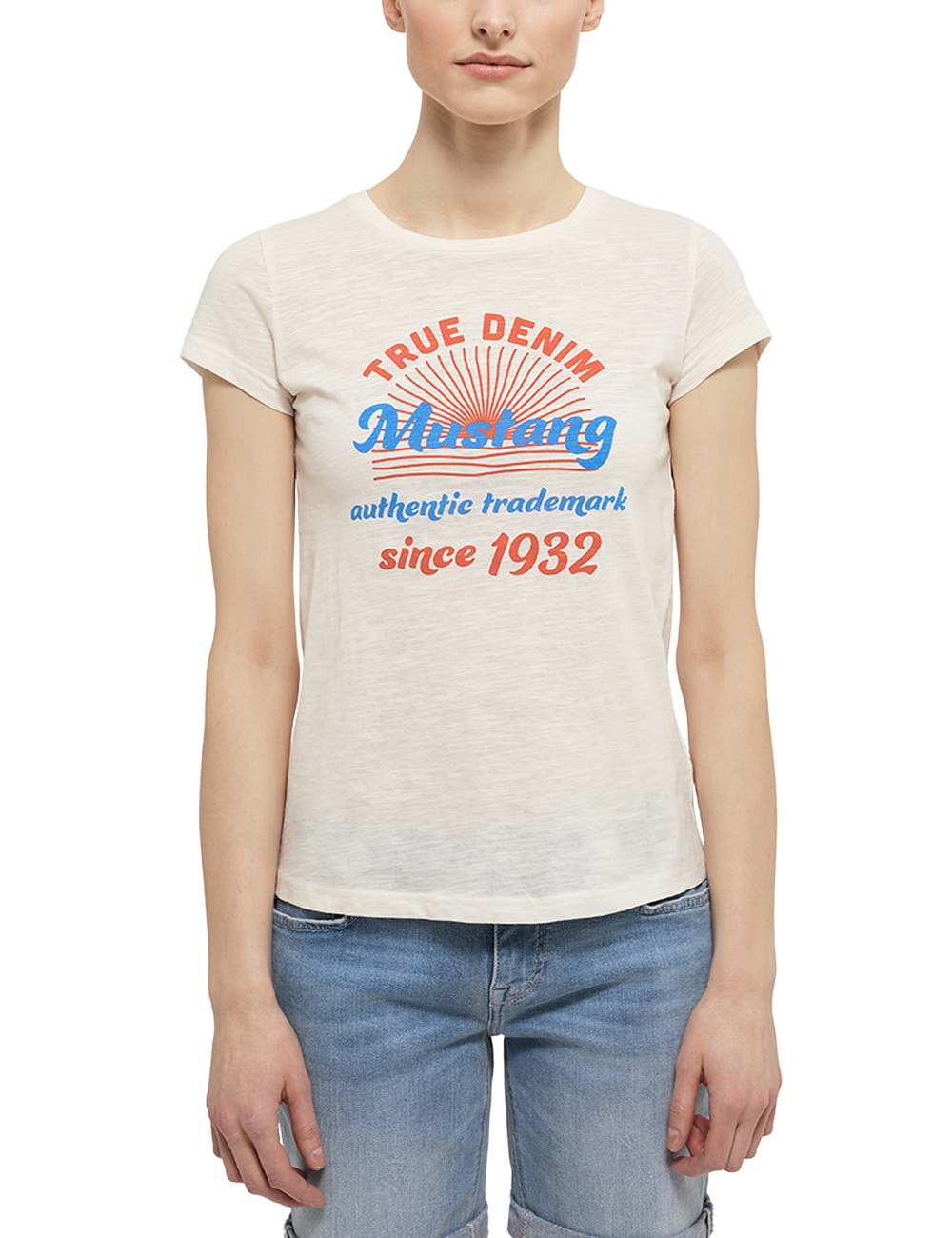 C Print« T-Shirt Kurzarmshirt ♕ MUSTANG bei Style Alexia »Mustang