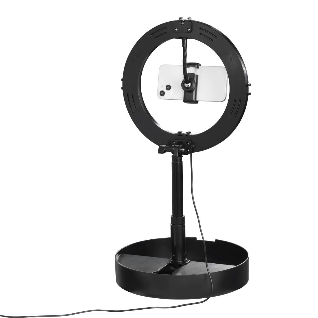 Hama Ringlicht »LED Ringleuchte mit Stativ für Handy, Webcam, Mikrofon, Videokonferenz«