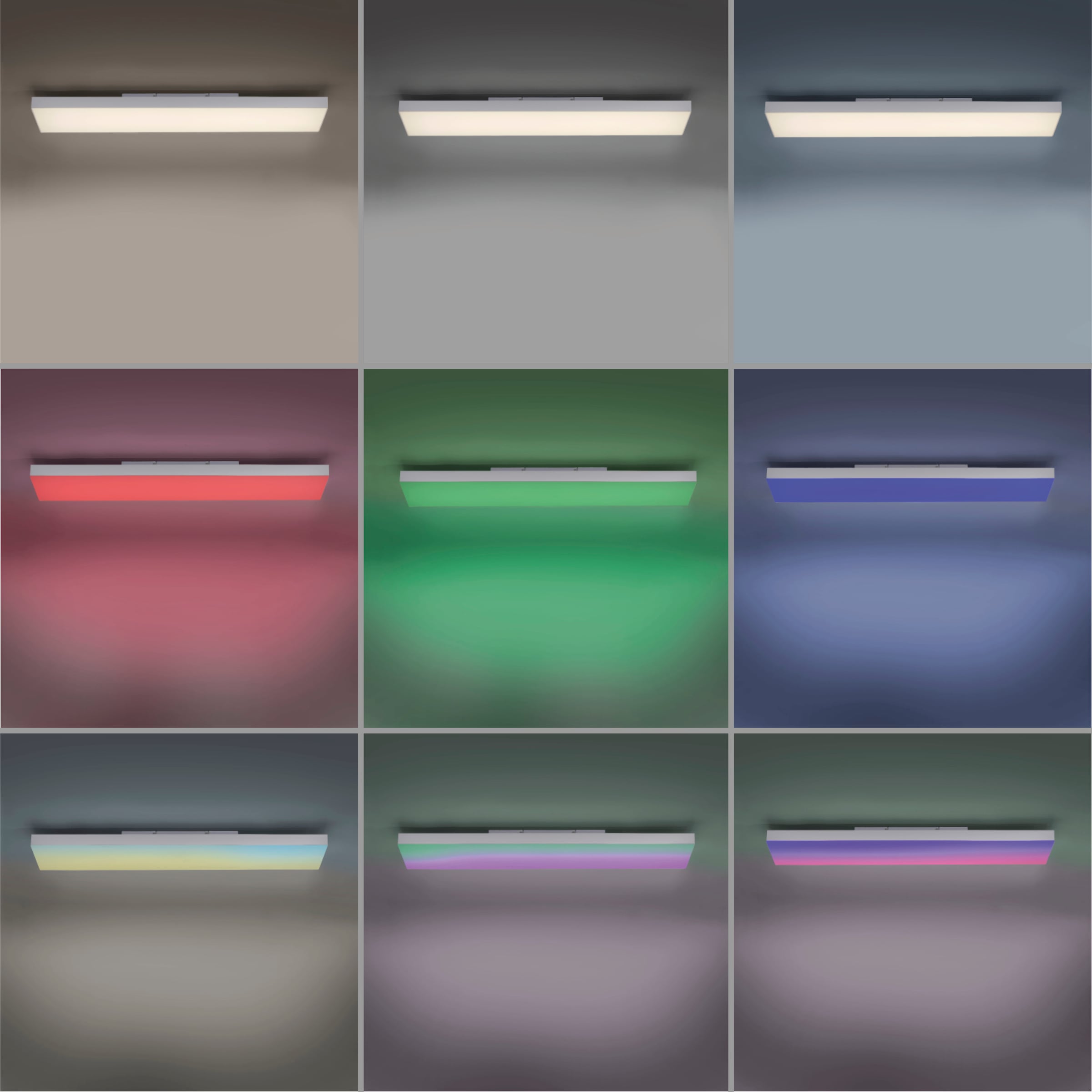 JUST LIGHT LED Deckenleuchte »ALASKA« LED-Board 1 Stk. warmweiß - kaltweiß dimmbar über Fernbedienung