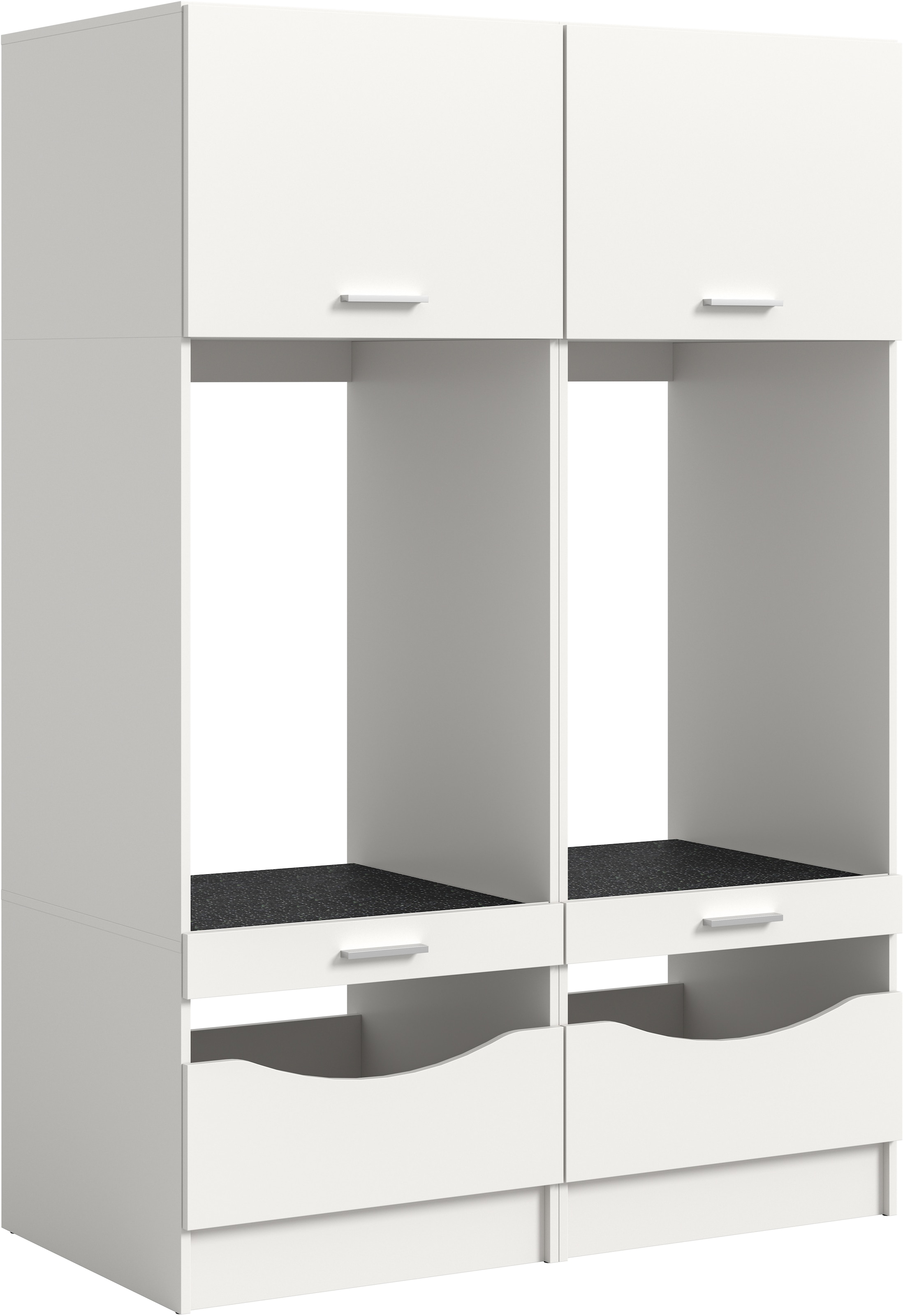 welltime Mehrzweckschrank-Set "FALAS, 2-teilig, Hauswirtschaftsraum Set, Breite 133 cm" bestehend aus: 2x Waschmaschinenumbauschrank, in verschiedenen Farben