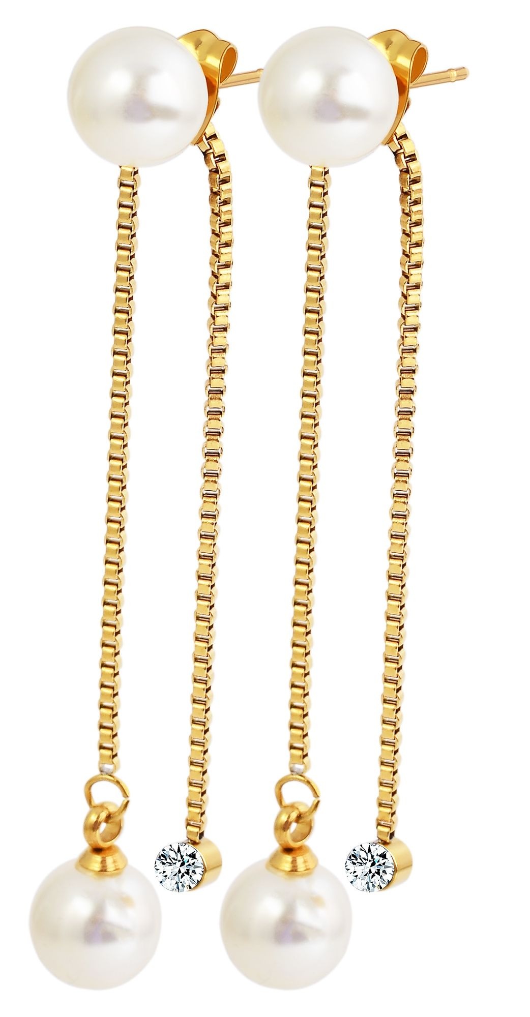 Adelia´s Paar Ohrstecker »Damen Ohrringe ¿ Ohrstecker aus Edelstahl mit Perle«