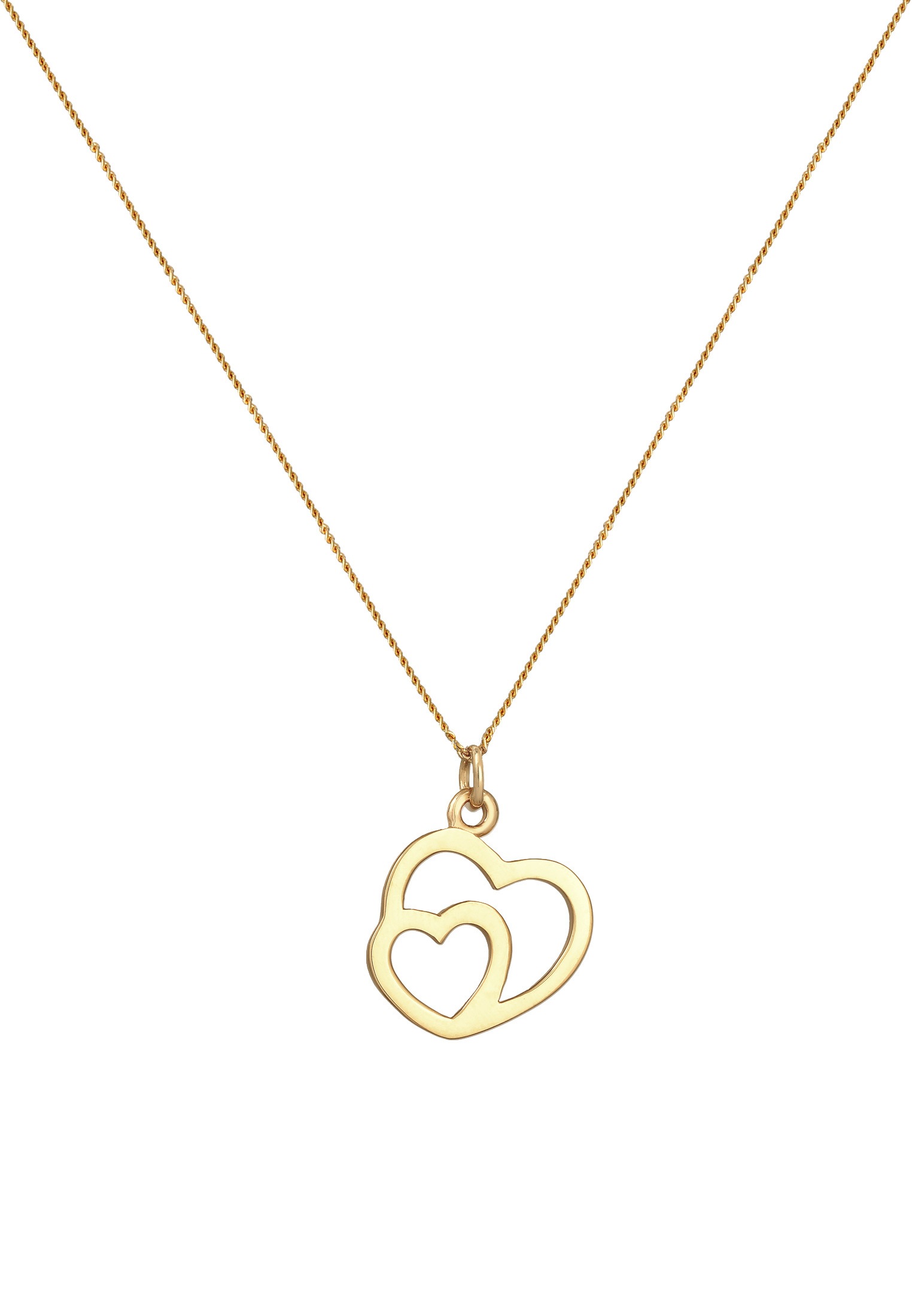 Elli Kette mit Anhänger »Halskette Herz in Herz Liebe 925 Silber«