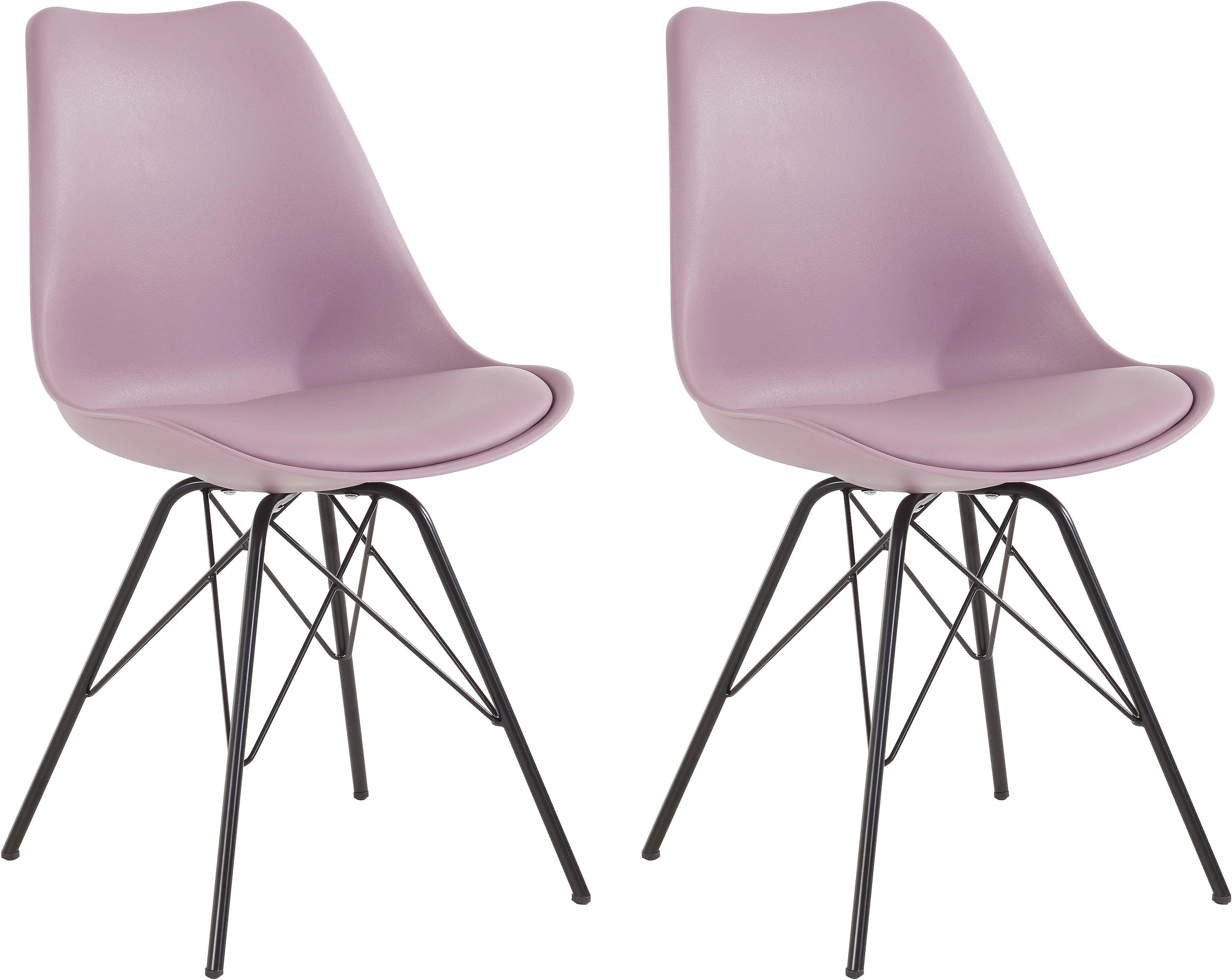 Homexperts 4-Fußstuhl »Ursel 01«, (Set), 2 St., Kunstleder, Sitzschale mit  Sitzkissen in Kunstleder auf Rechnung kaufen | 4-Fuß-Stühle