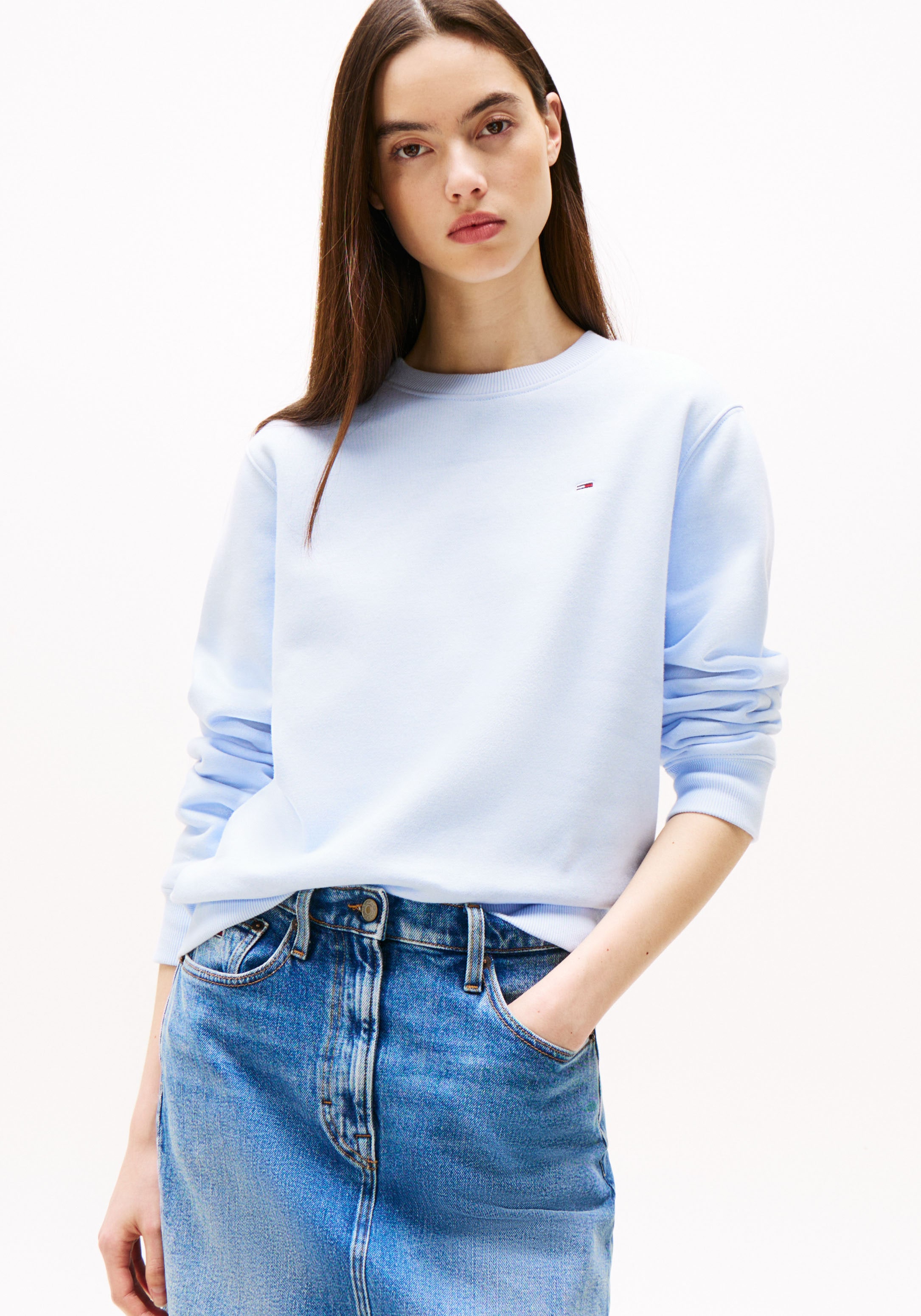 Tommy Jeans Sweatshirt »TJW REG S FLAG CREW«, mit Logostickerei