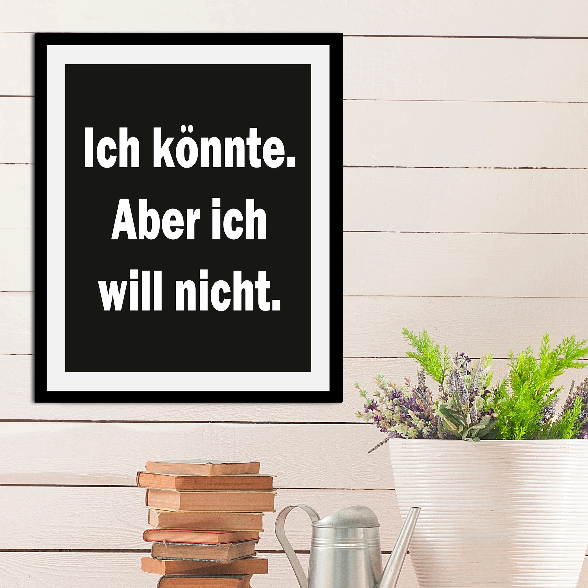 queence Bild »Ich Könnte«, Schriftzüge-Sprüche & Texte-Humor, (1 St.), gerahmt