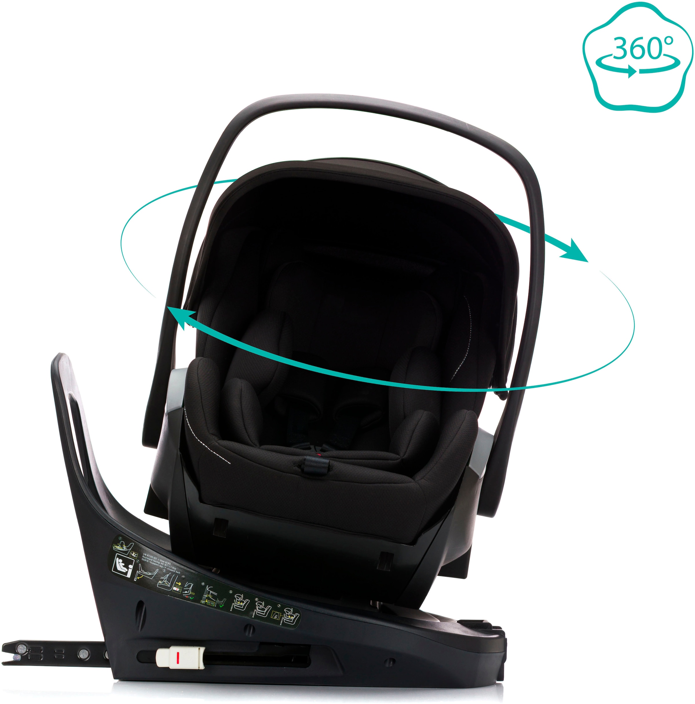 Fillikid Autokindersitz »NOA, inkl. Basisstation«, Gr. 0, 360 °