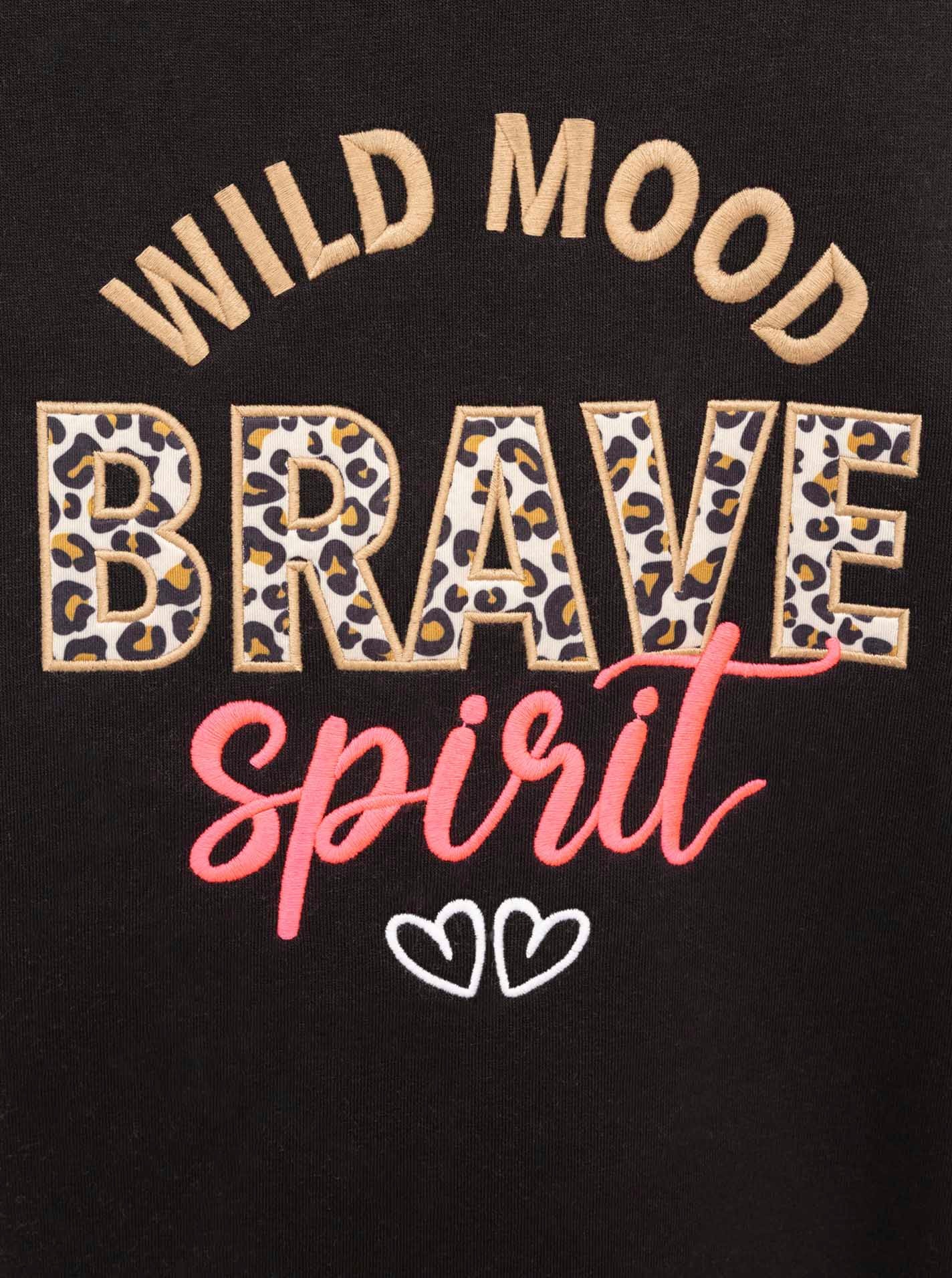 Zwillingsherz Kapuzensweatjacke »"Brave Spirit"«, Langarm, Reißverschluss, Kapuze, Kordelzug, Animal-Details