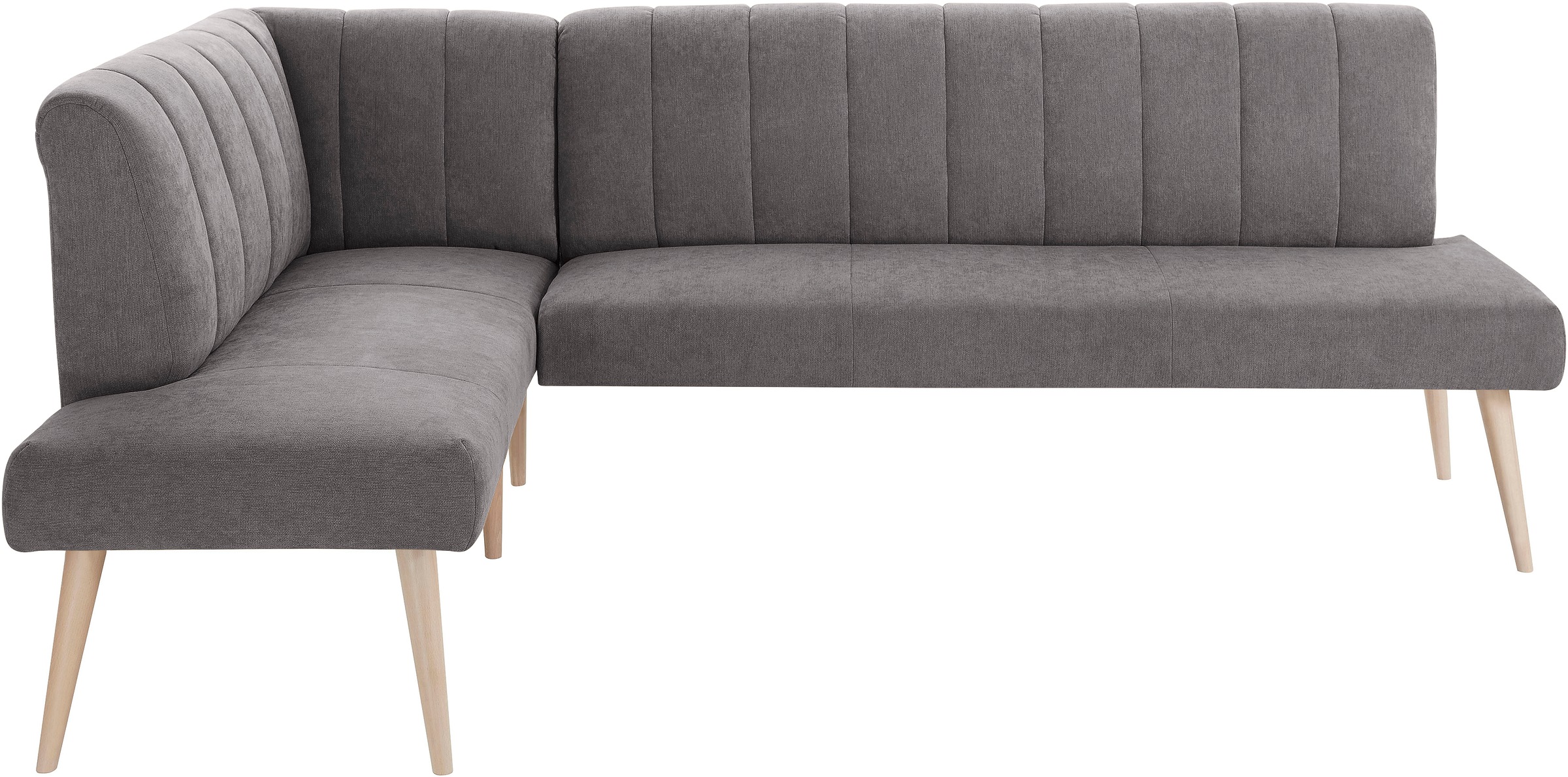 exxpo - sofa fashion Eckbank »Costa, moderne Rückensteppung, bequem und elegant, hoher Holzfuß«, hochwertig verarbeitet, Frei im Raum stellbar