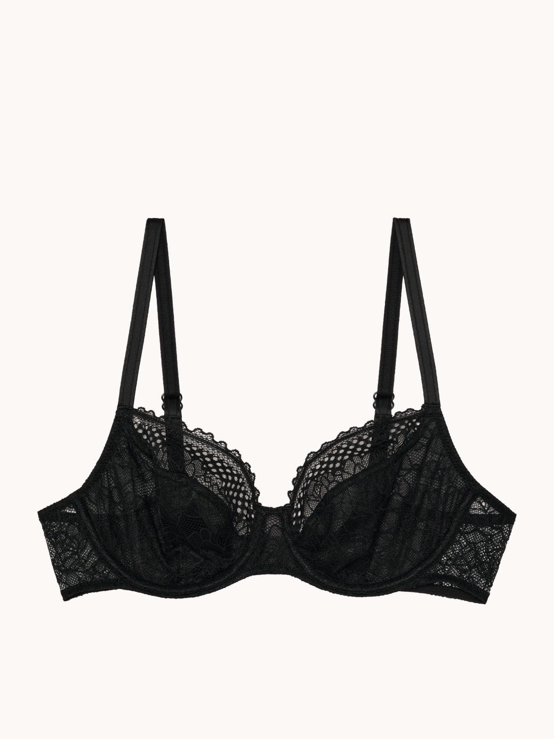 PASSIONATA Halbschalen-BH »PILA«, florale Spitzen-Cups, feminin, bequem, grafisches Ajour-Finish