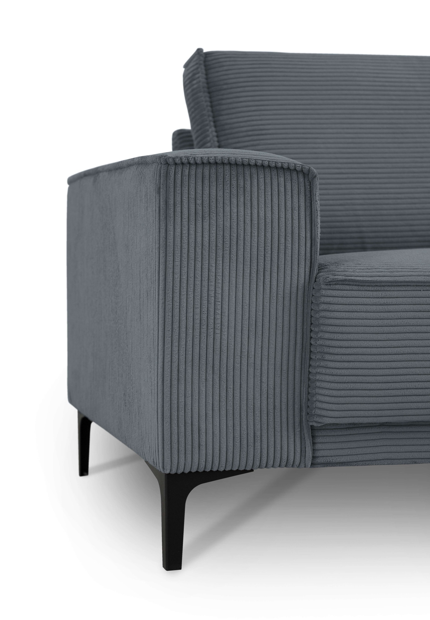 OTTO home 2-Sitzer »OLAND Cord, Sofa, B: 164 cm, Skandi-Design« 164 cm, Wellenunterfederung, Skandi-Design, Metallfüße