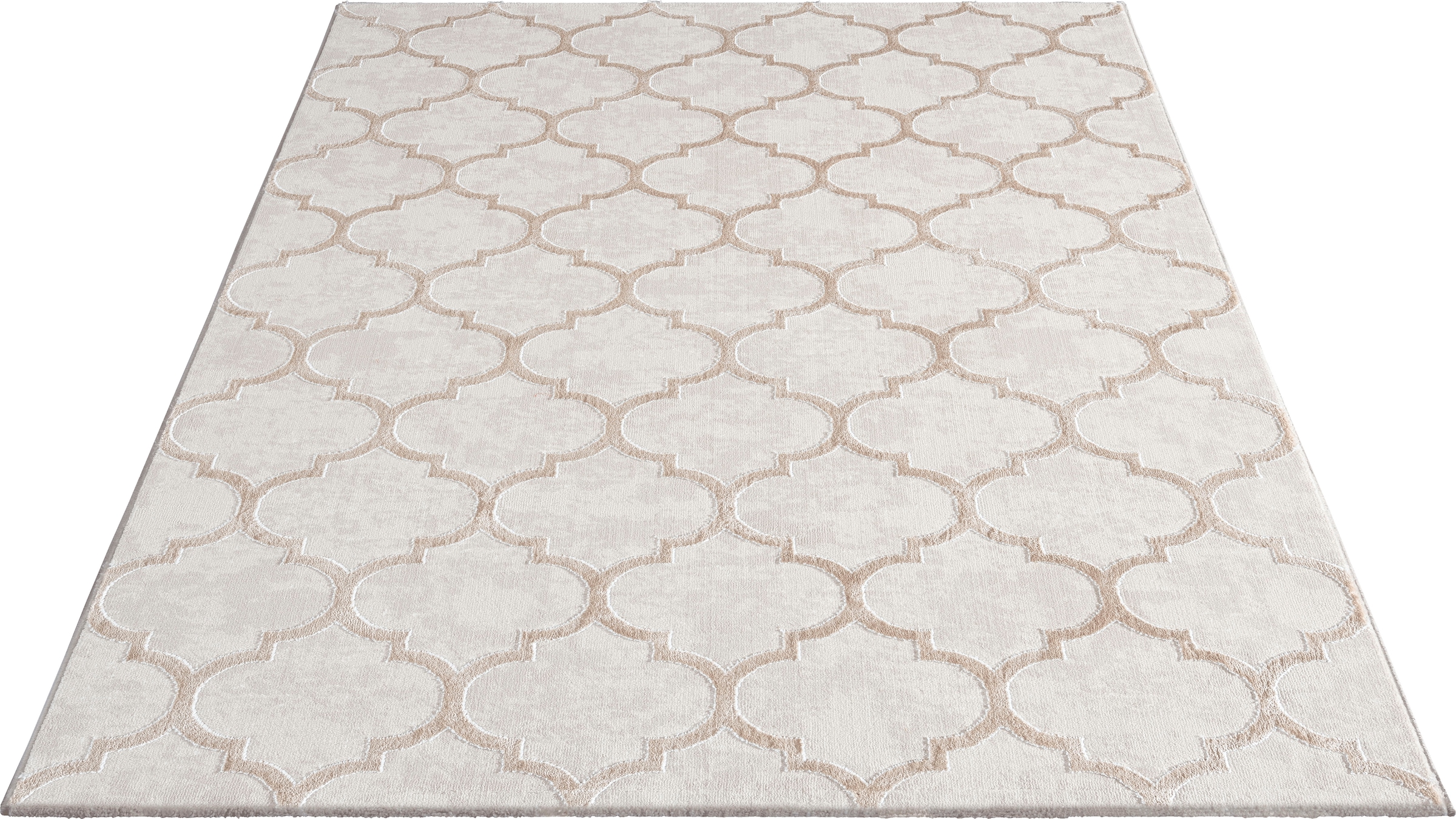 merinos Teppich »Studio 28262« rechteckig 12 mm Höhe Kurzflorteppich, Hoch Tief Effekt, modernes Skandic Design