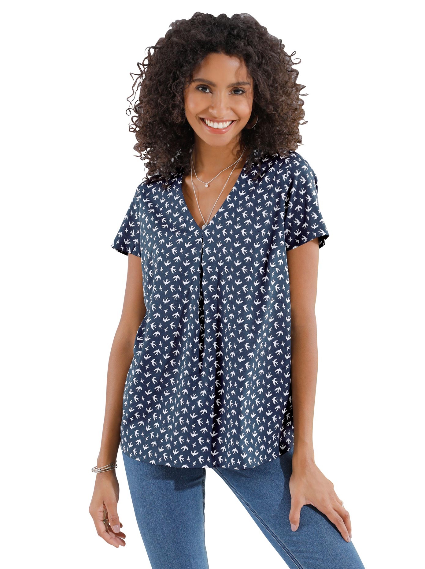 Casual Bluse in Blau