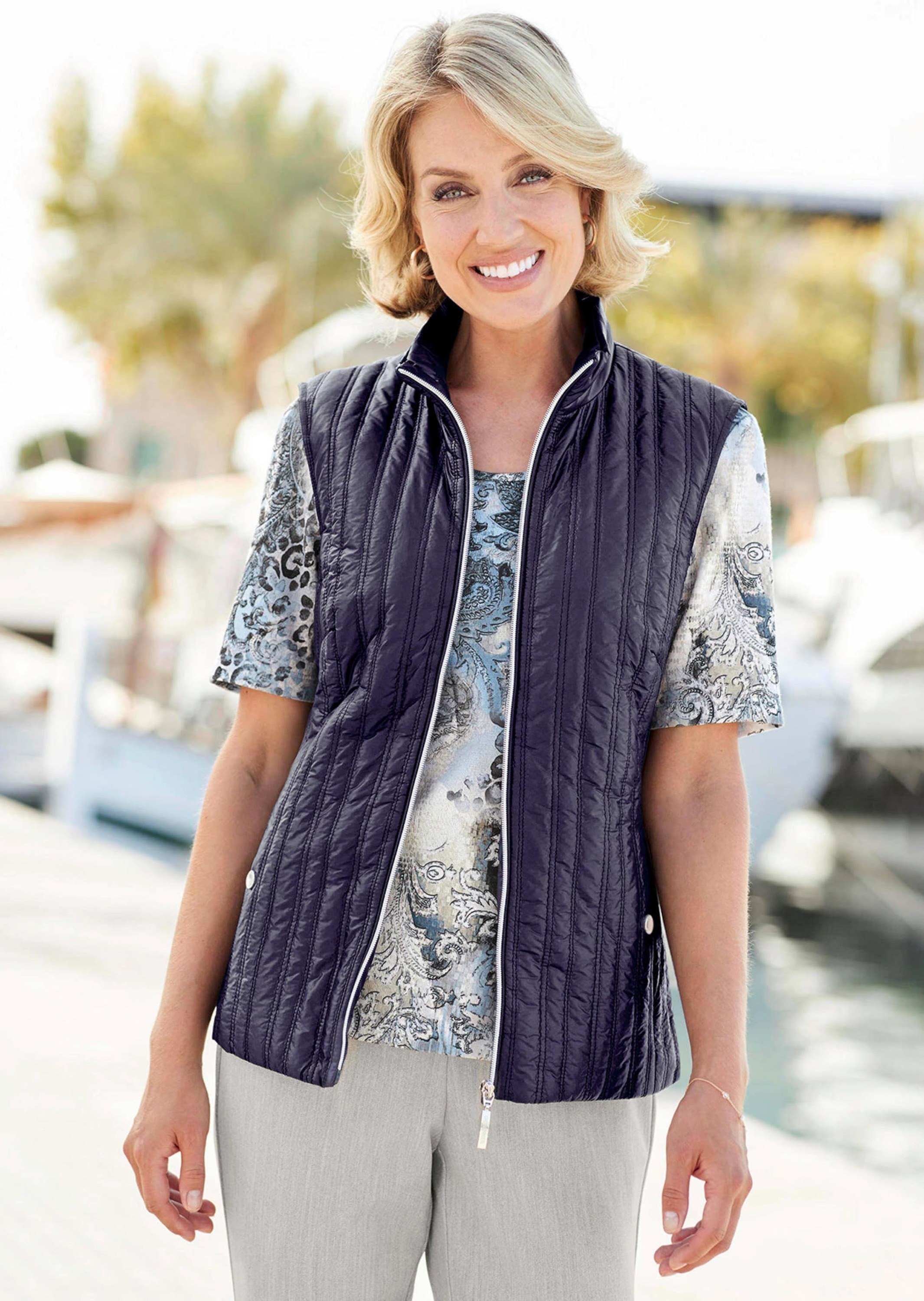 GOLDNER Kurzweste »Leichte Steppweste mit Stehkragen«