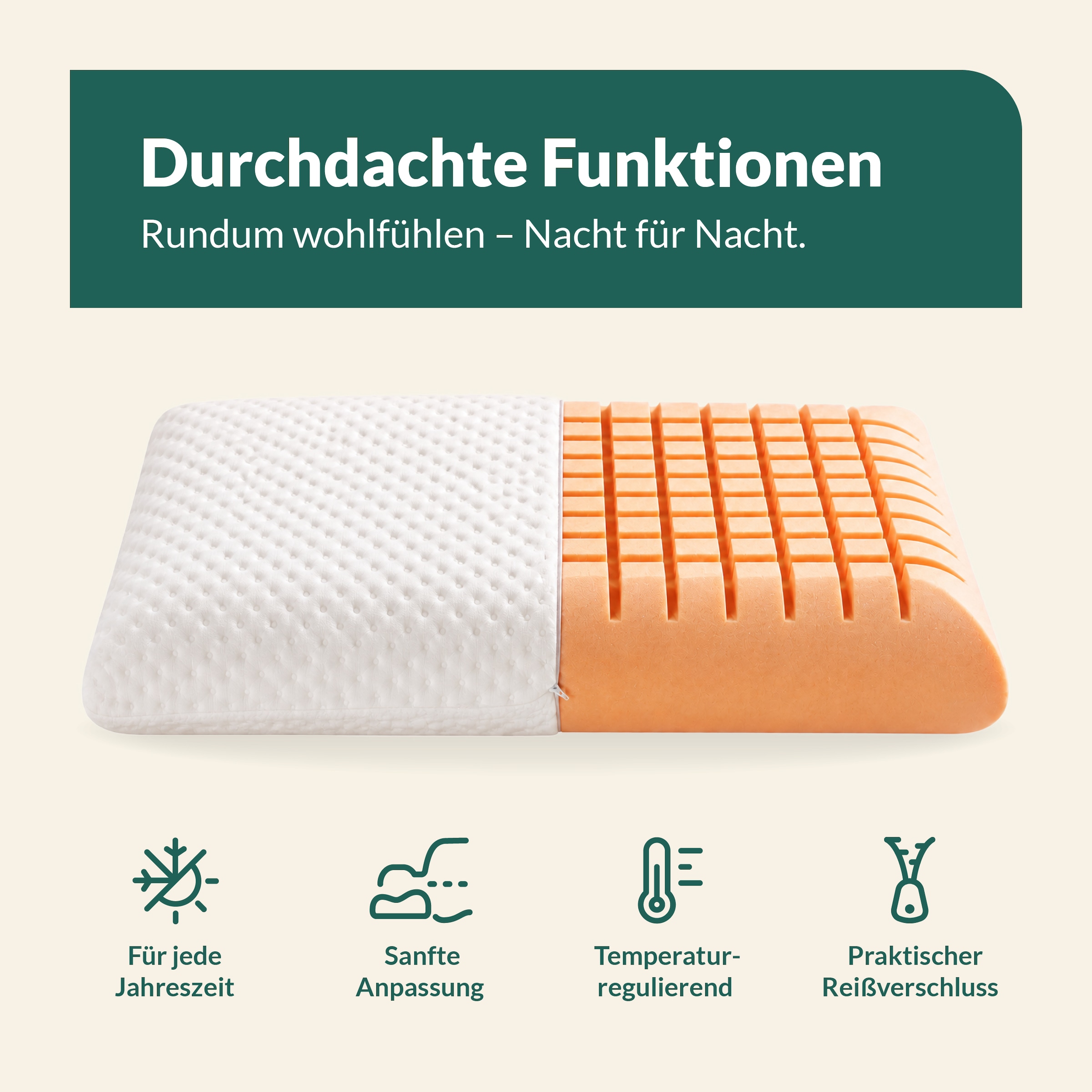 fan Nackenstützkissen »Soja Dream« Füllung: Viscoschaum 1 Stk. tlg. mit einer Höhe von ca 10 cm