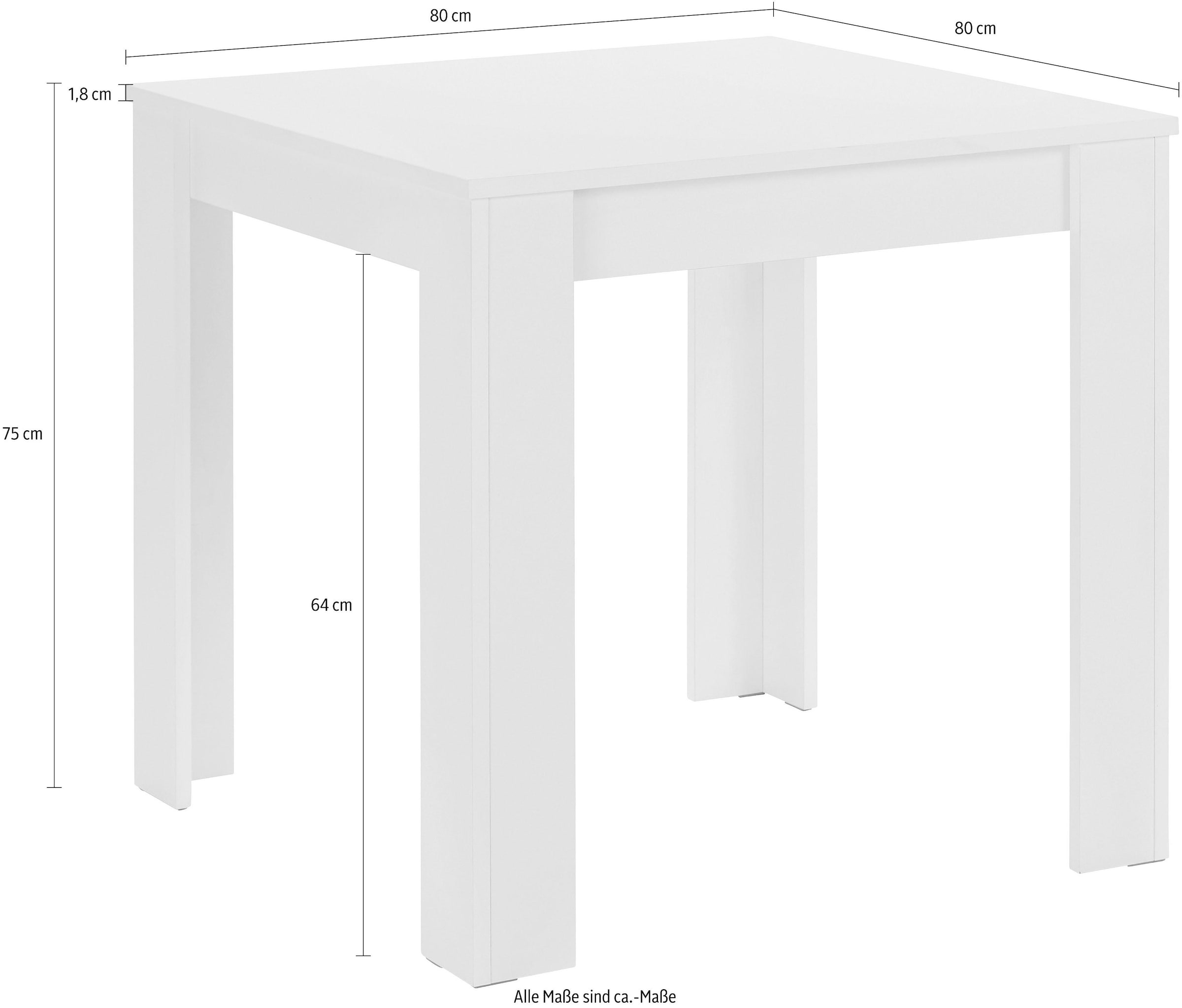 Homexperts Esstisch »Nick«, Breite 80 cm auf Rechnung bestellen