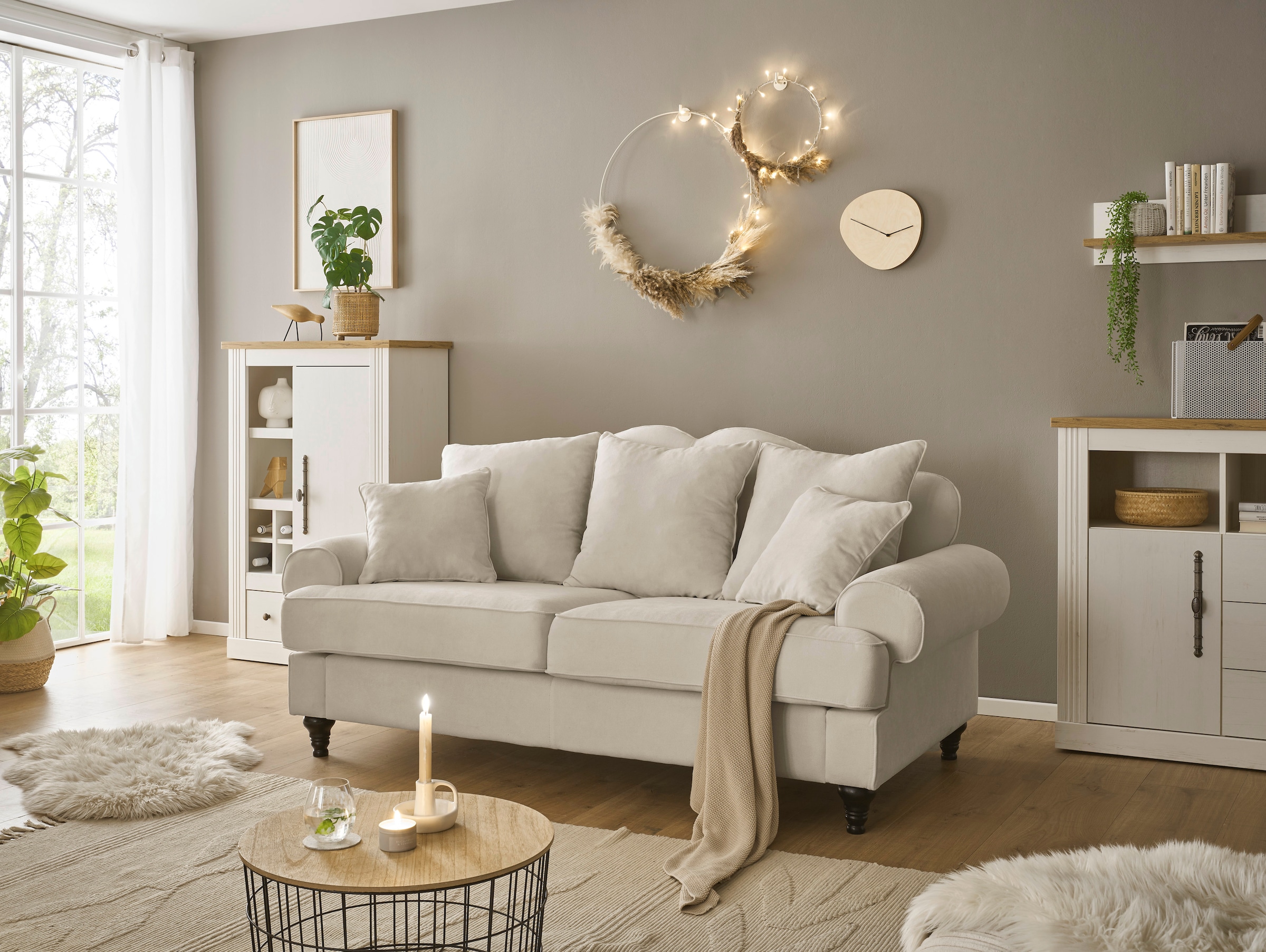 Home affaire 3-Sitzer »WESTMINSTER«, mit Federkern-Polsterung