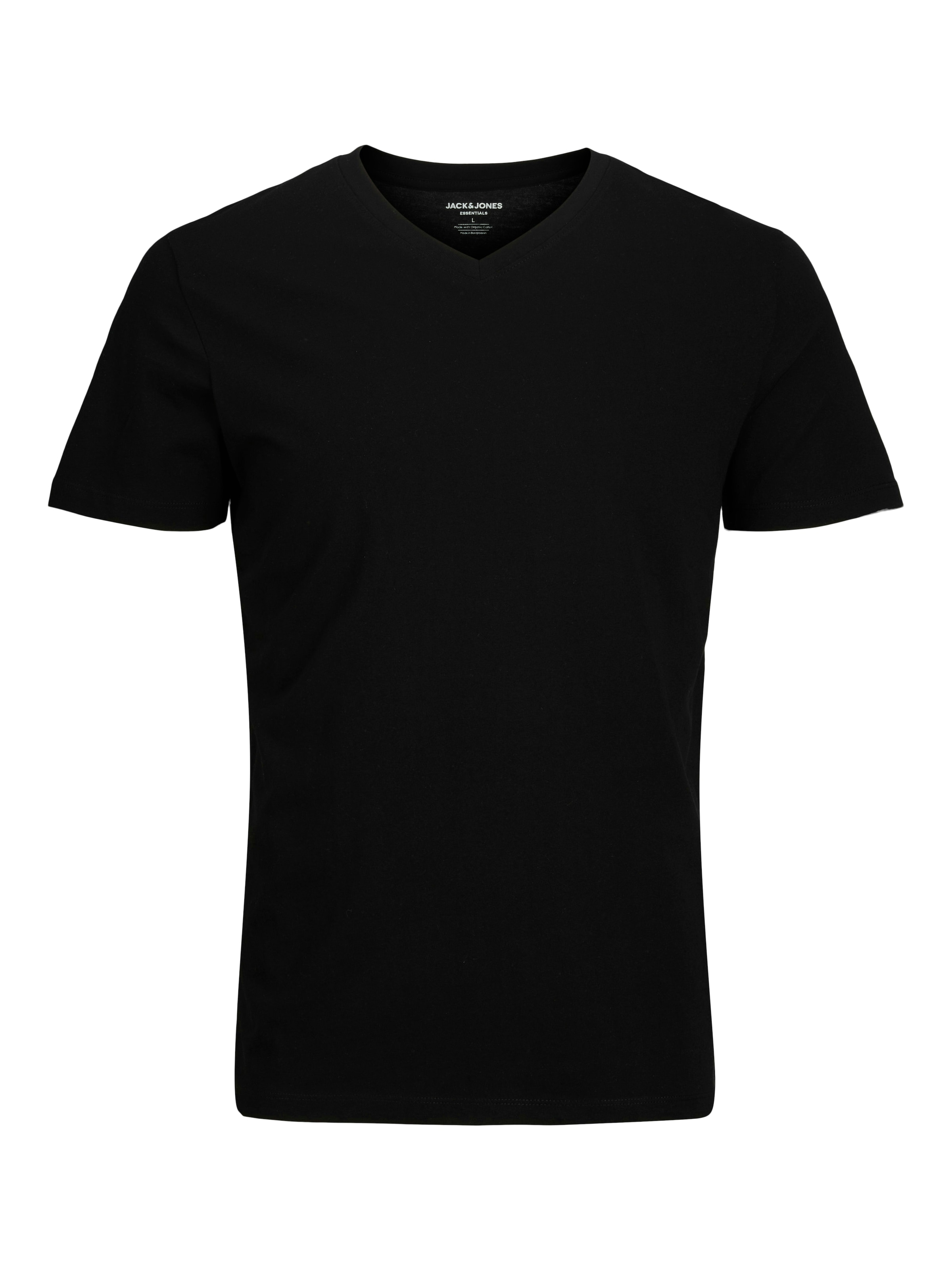 Jack & Jones V-Shirt »JJEORGANIC BASIC TEE SS V-NECK 3PK MP« Packung, 3 tlg.
