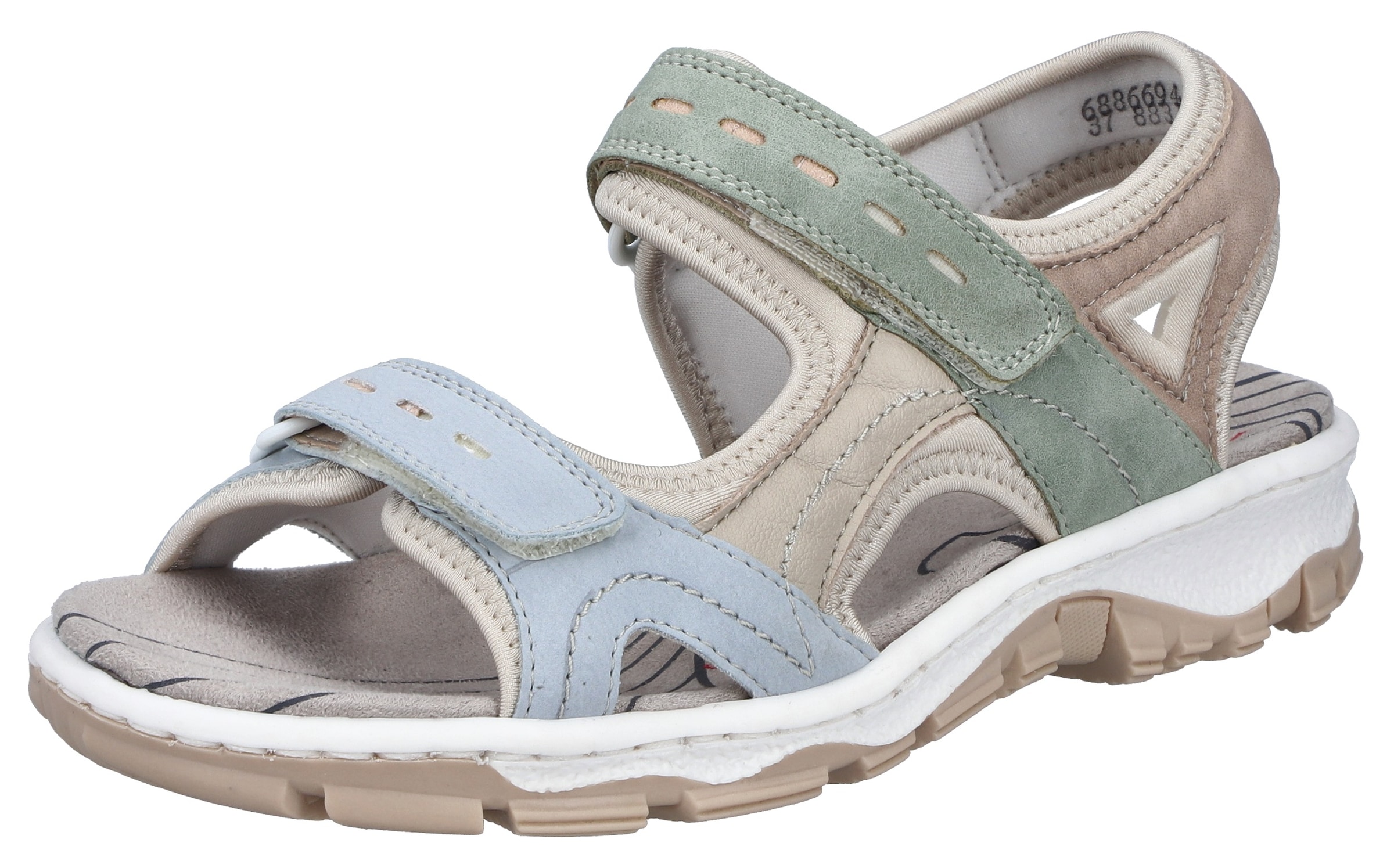 Rieker Riemchensandale  Sommerschuh, Sandalette, Outdoorsandale mit Klett