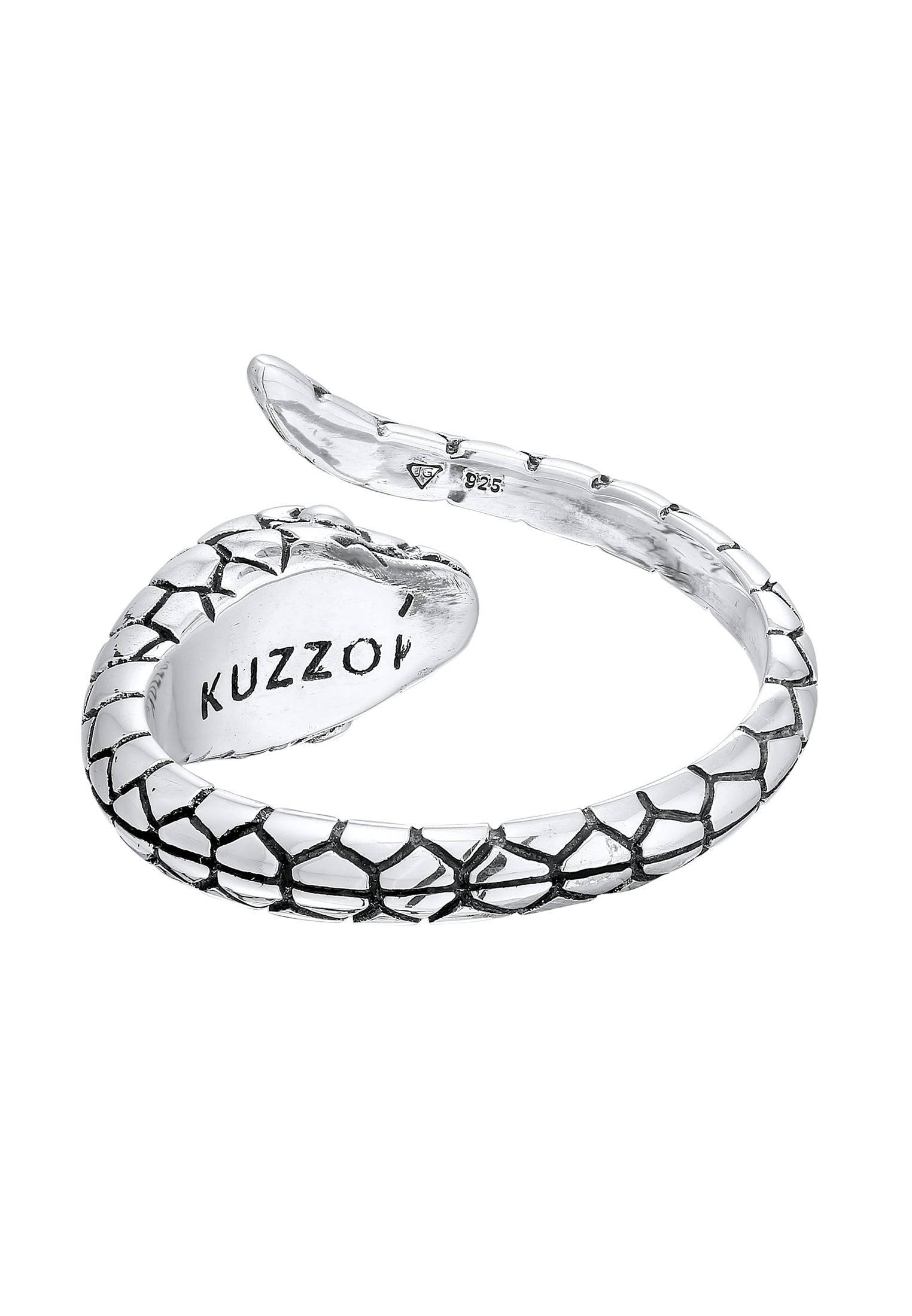 Kuzzoi Silberring »Ring Herren Schlange Kraft 925 Silber«