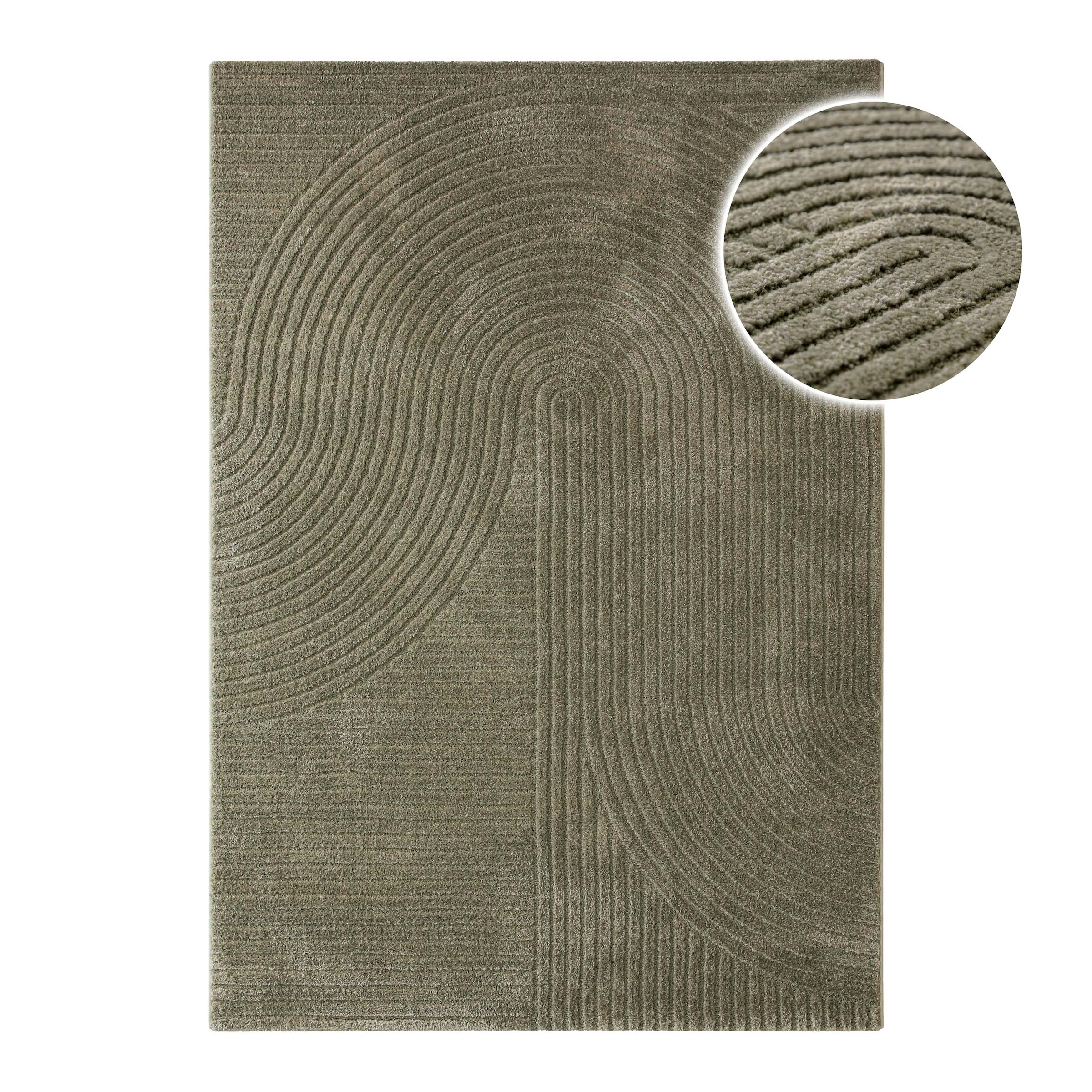 Wecon home Teppich »Bolen« rechteckig 14 mm Höhe Gewebter Teppich, Kurzflor, 3D Design, pflegeleicht, Wohnzimmer