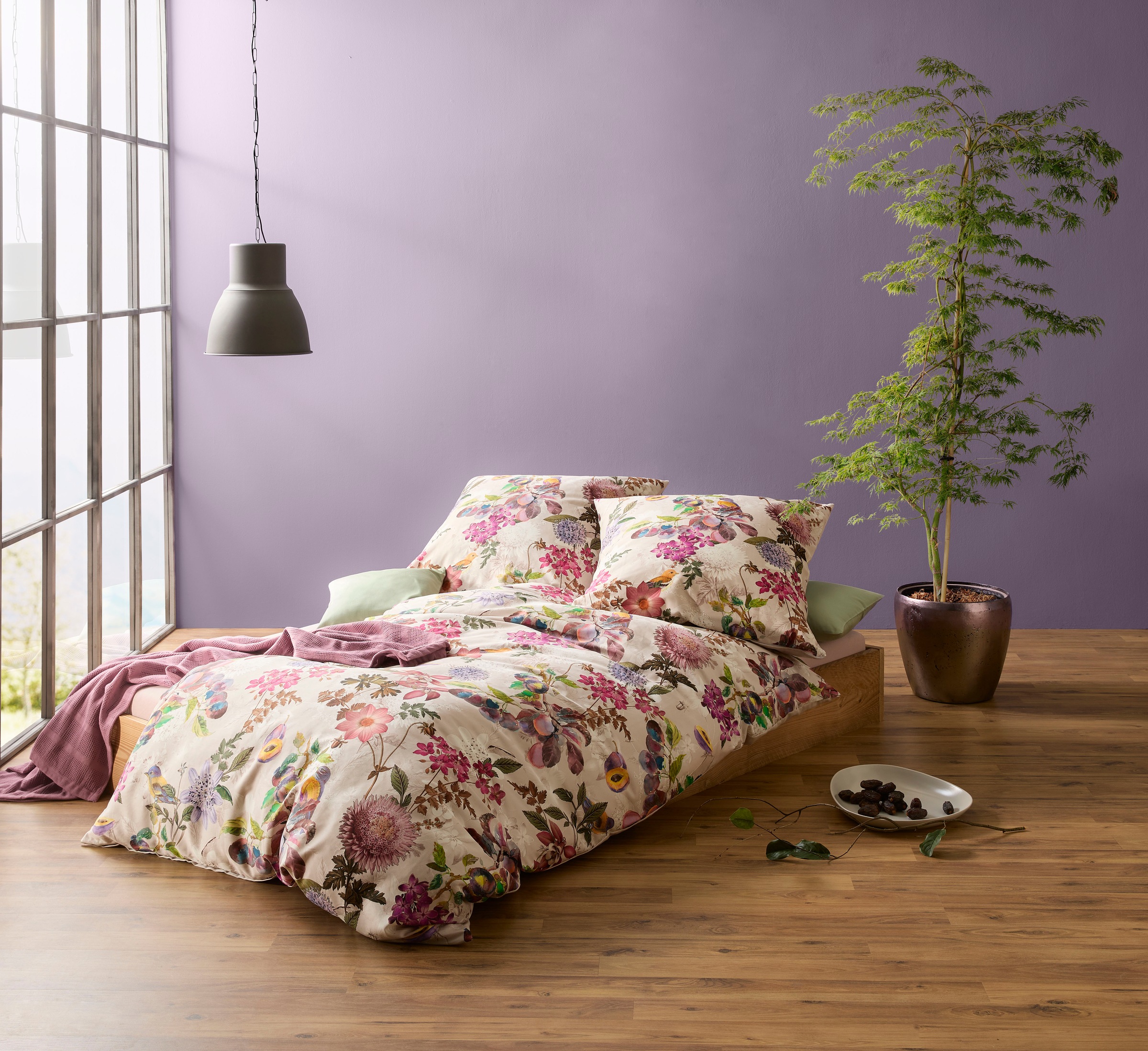 fleuresse Wendebettwäsche »Bed Art S«, Mako Satin-Wendebettwäsche aus 100% Baumwolle