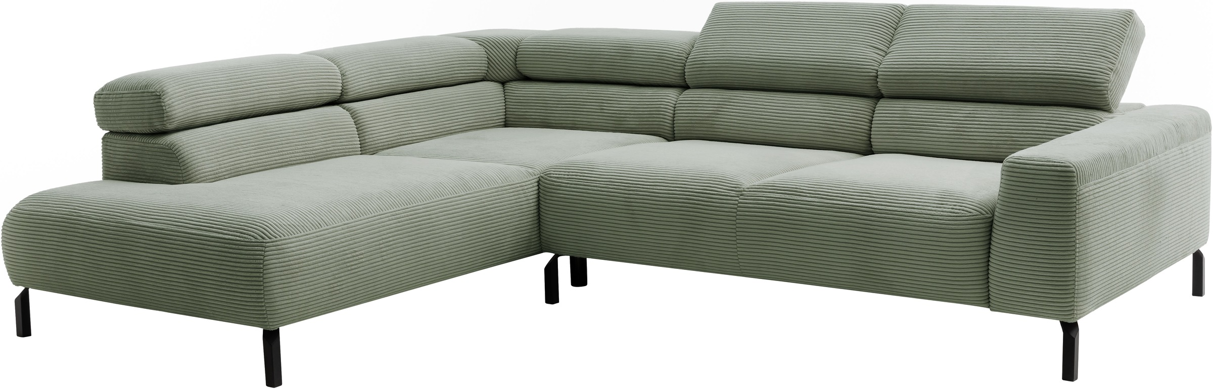 Places of Style Ecksofa »Antonelli, L-Form, incl. Kopfteilverstellung, Breite 276 cm«, wahlweise elektrische Sitztiefenverstellung