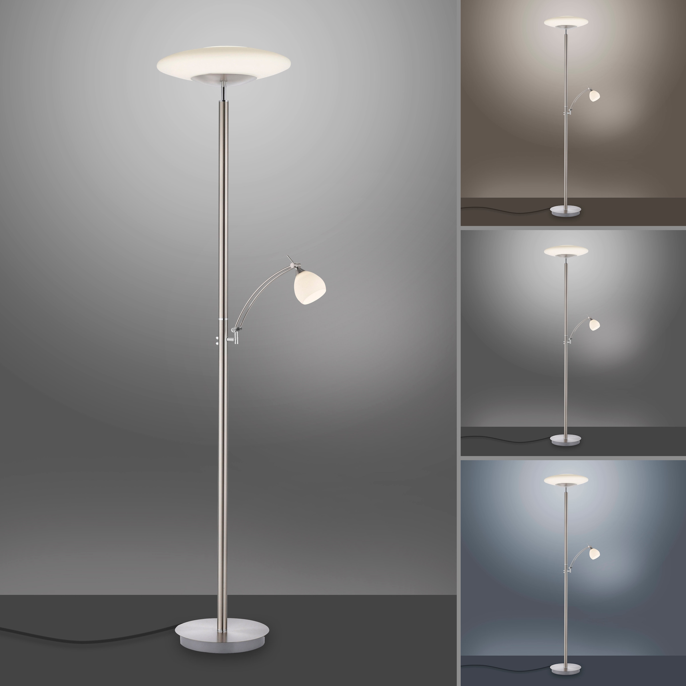 online »TROJA«, dimmbar white, | tunable Garantie Jahren kaufen Stehlampe Paul mit Neuhaus - CCT Tastdimmer, Memory über XXL 2 flammig-flammig, 3 LED,