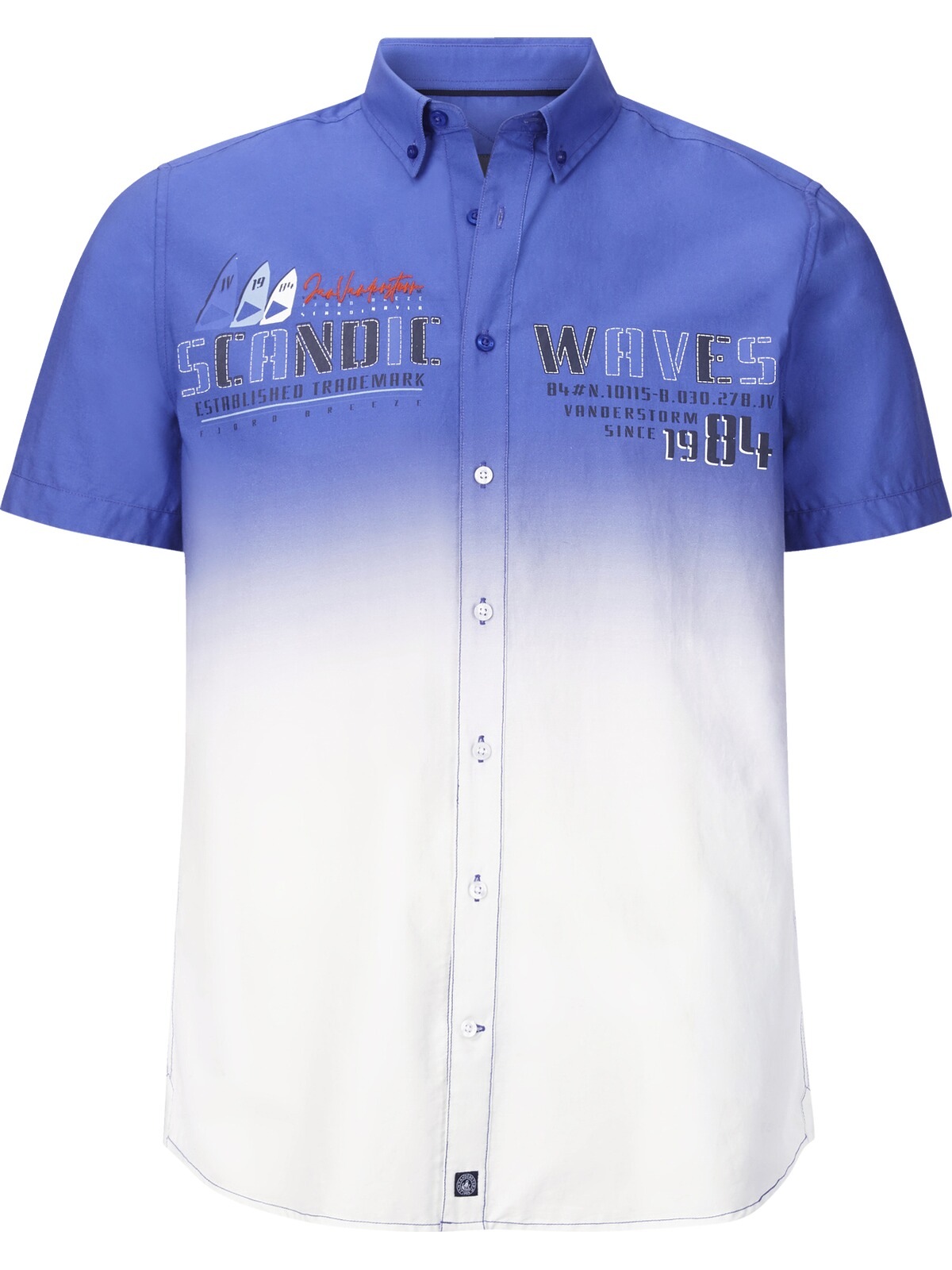 Jan Vanderstorm Kurzarmhemd »Kurzarmhemd ODDI«, 1 im modernen Farbverlauf
