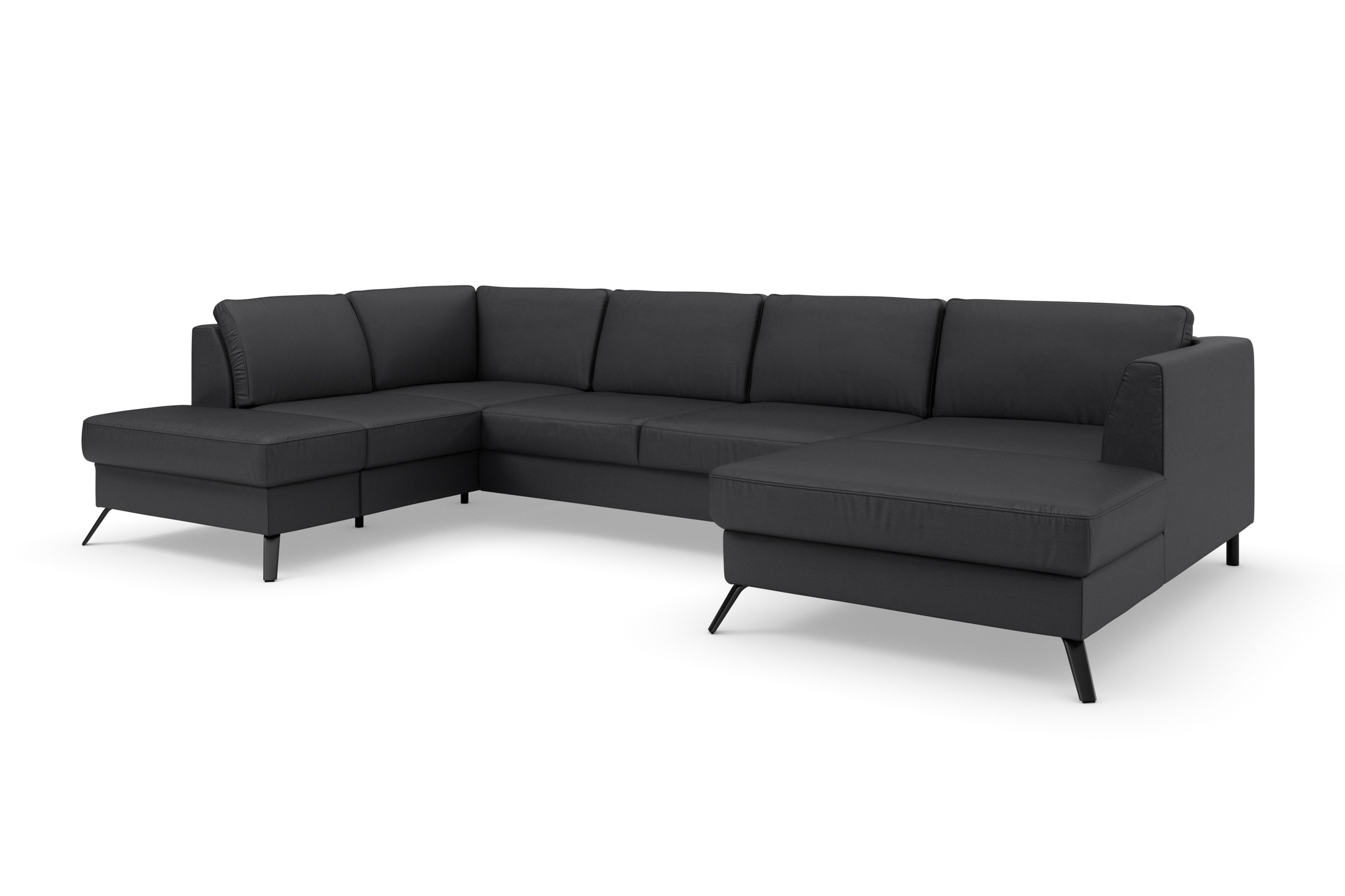 sit&more Wohnlandschaft »Olsen U-Form«, inklusive Sitztiefenverstellung, wahlweise mit Bettfunktion, 15cm hoch