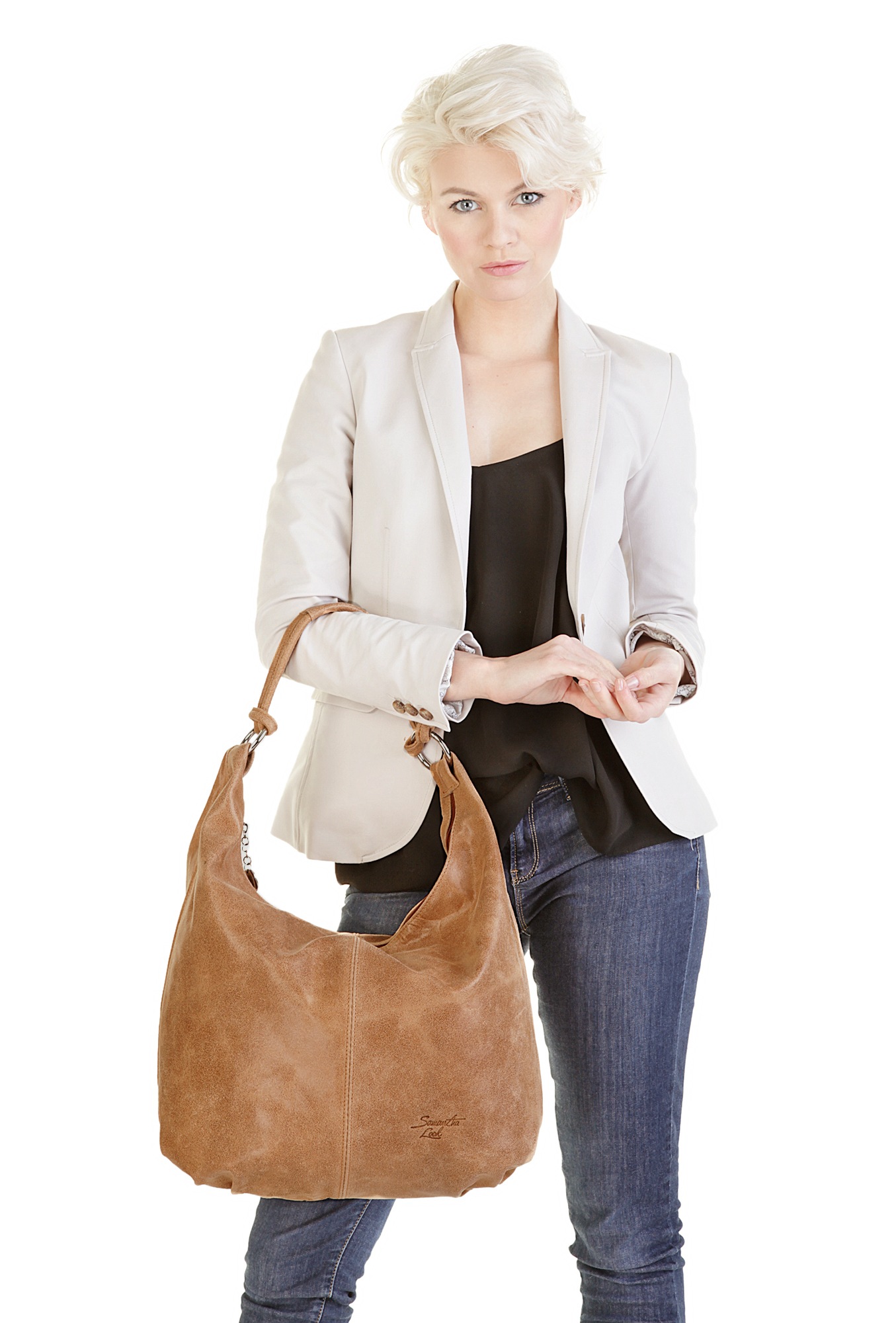Samantha Look Shopper, echt Leder, Made in Italy