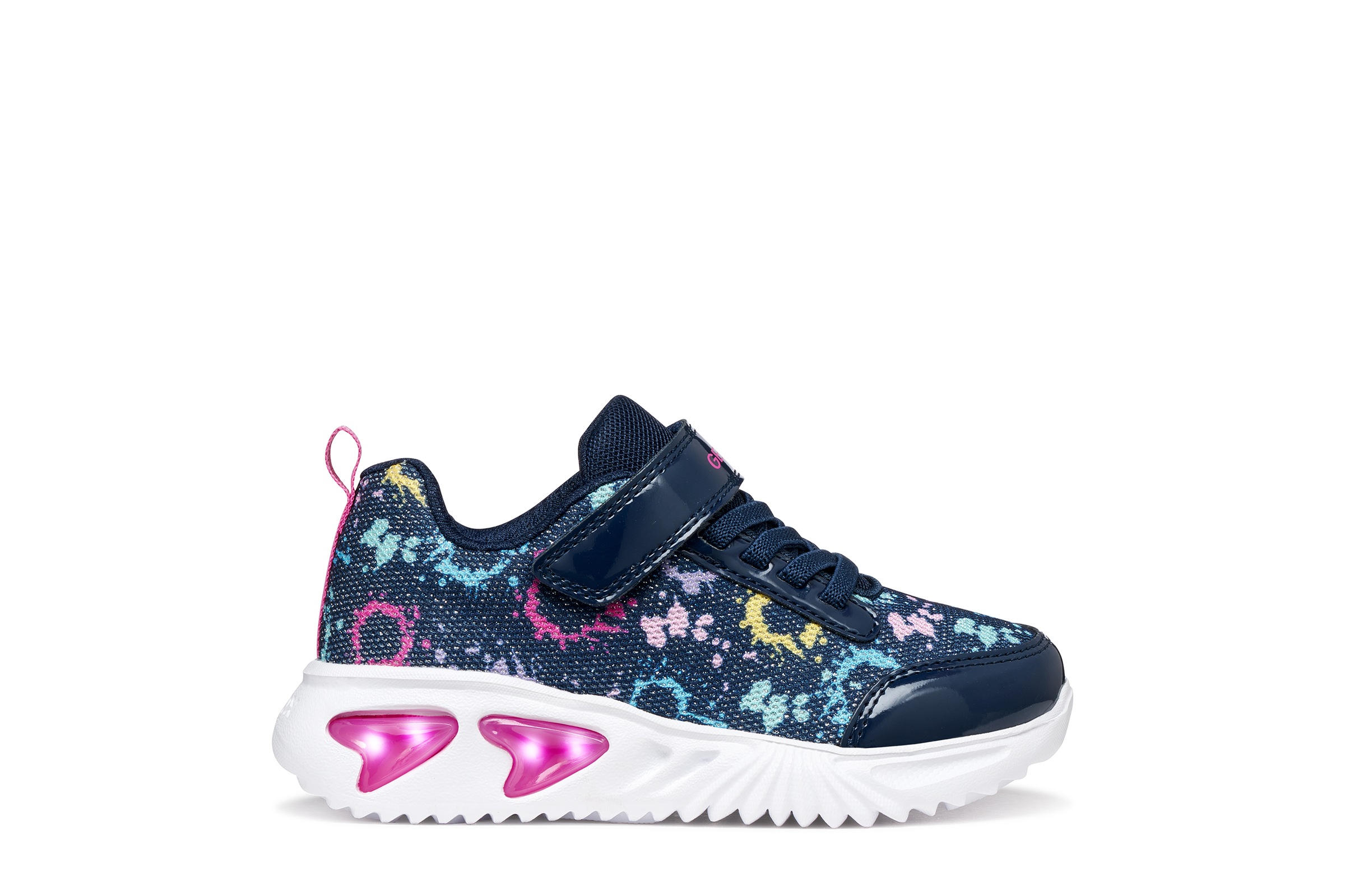 Geox Sneaker »J ASSISTER GIRL«  Halbschuh mit Blinkfunktion, Größenschablone zum Download