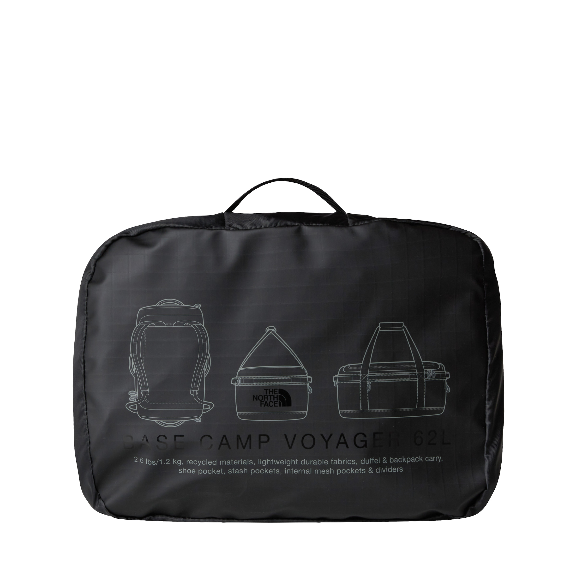 The North Face Sporttasche »BASE CAMP VOYAGER DUFFEL 62L« mit Laptopfach, mit Außentasche mit Reißverschluss