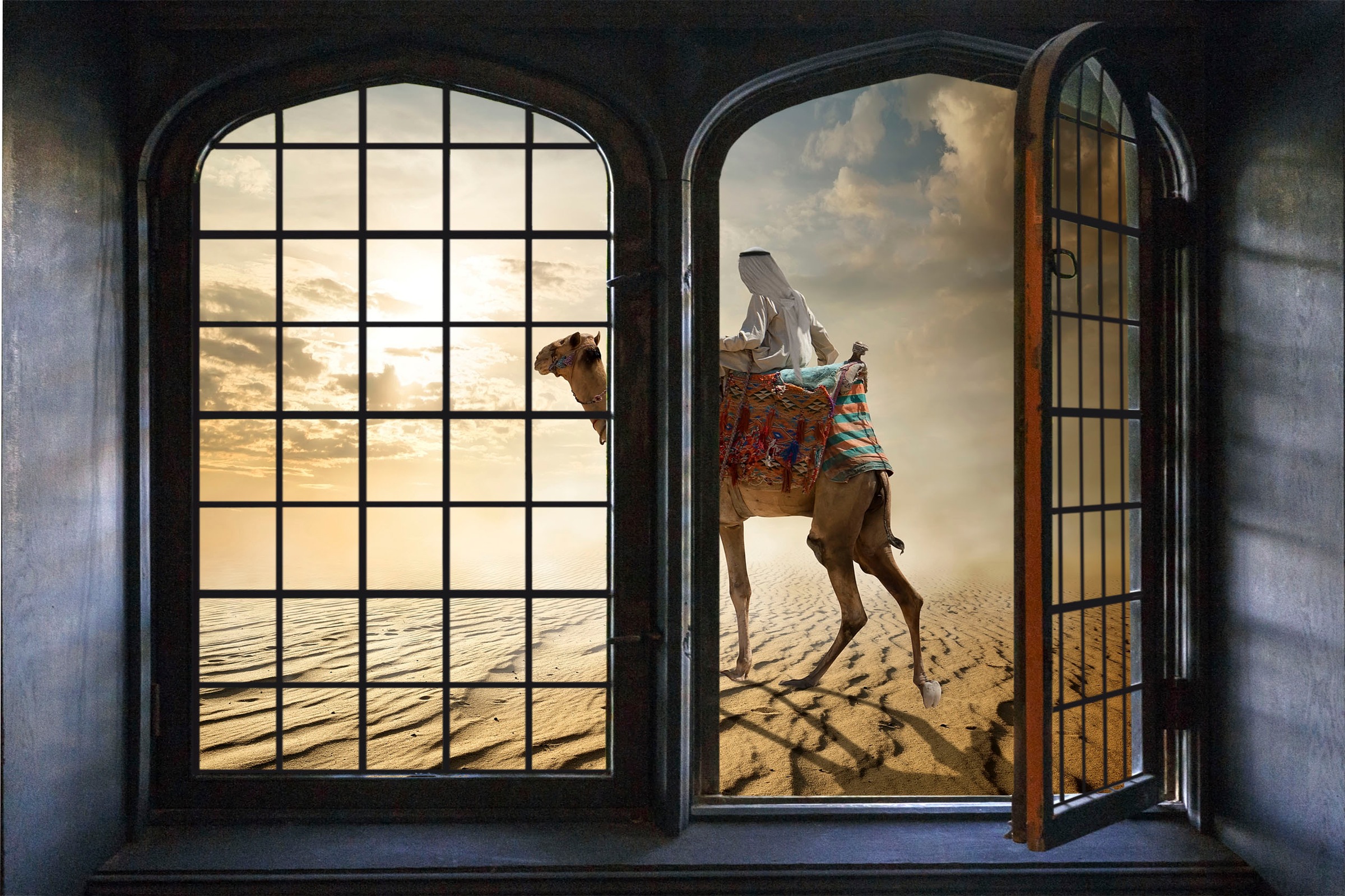 queence Wandsticker »Kamel« Wandsticker, Wandbild, selbstklebend, 3D, Fenster