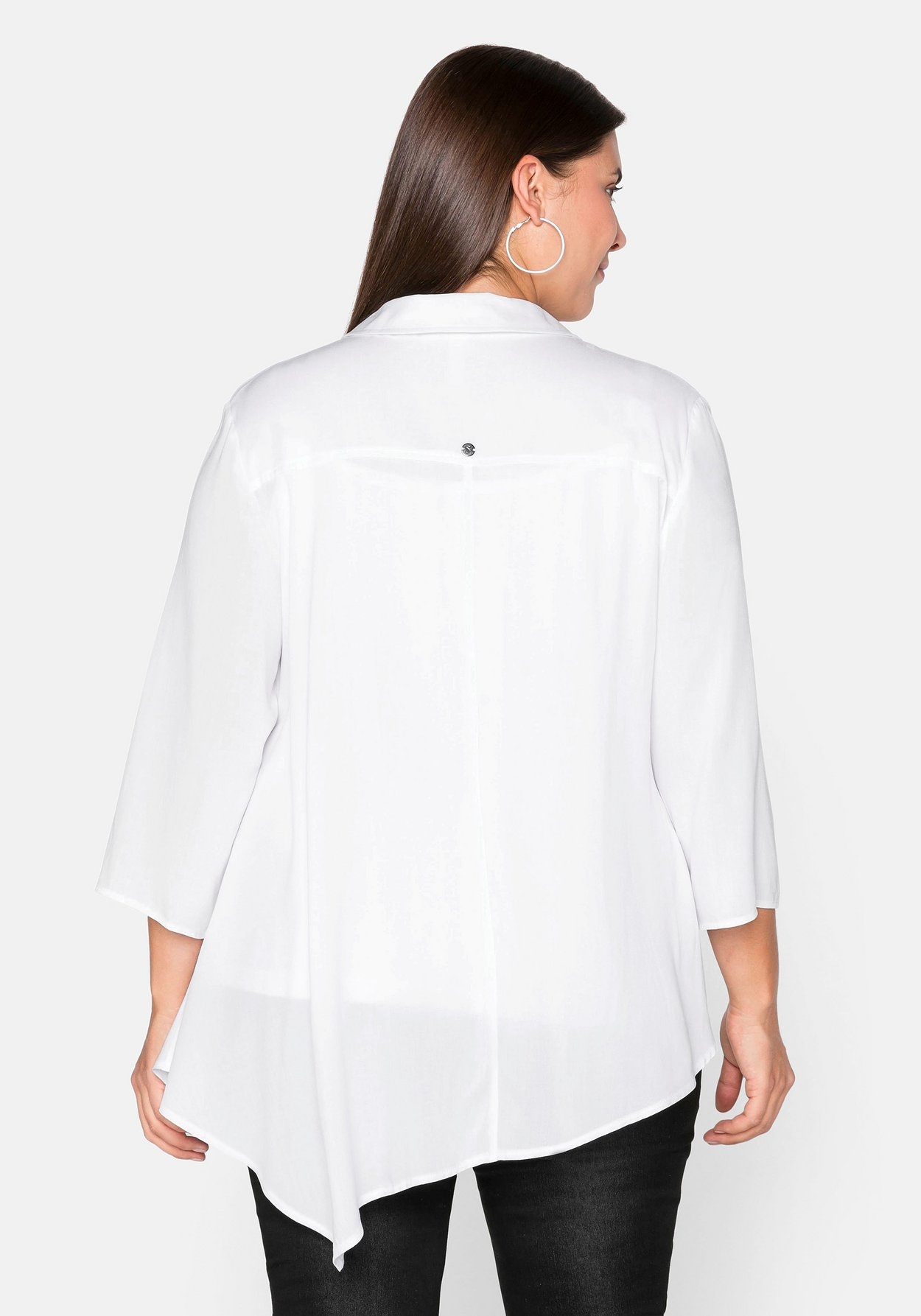 Sheego Hemdbluse »Bluse mit asymmetrischem Saum in Zipfelform«