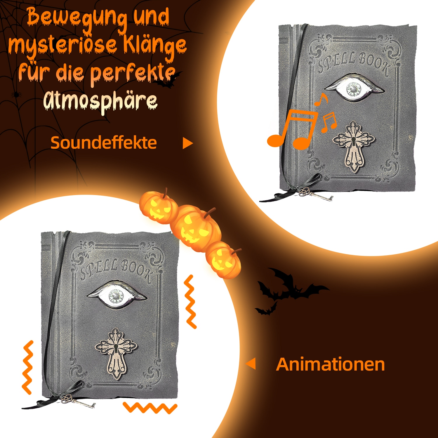 SHX Dekoobjekt »Magisches Buch«, Bewegung, Soundeffekt