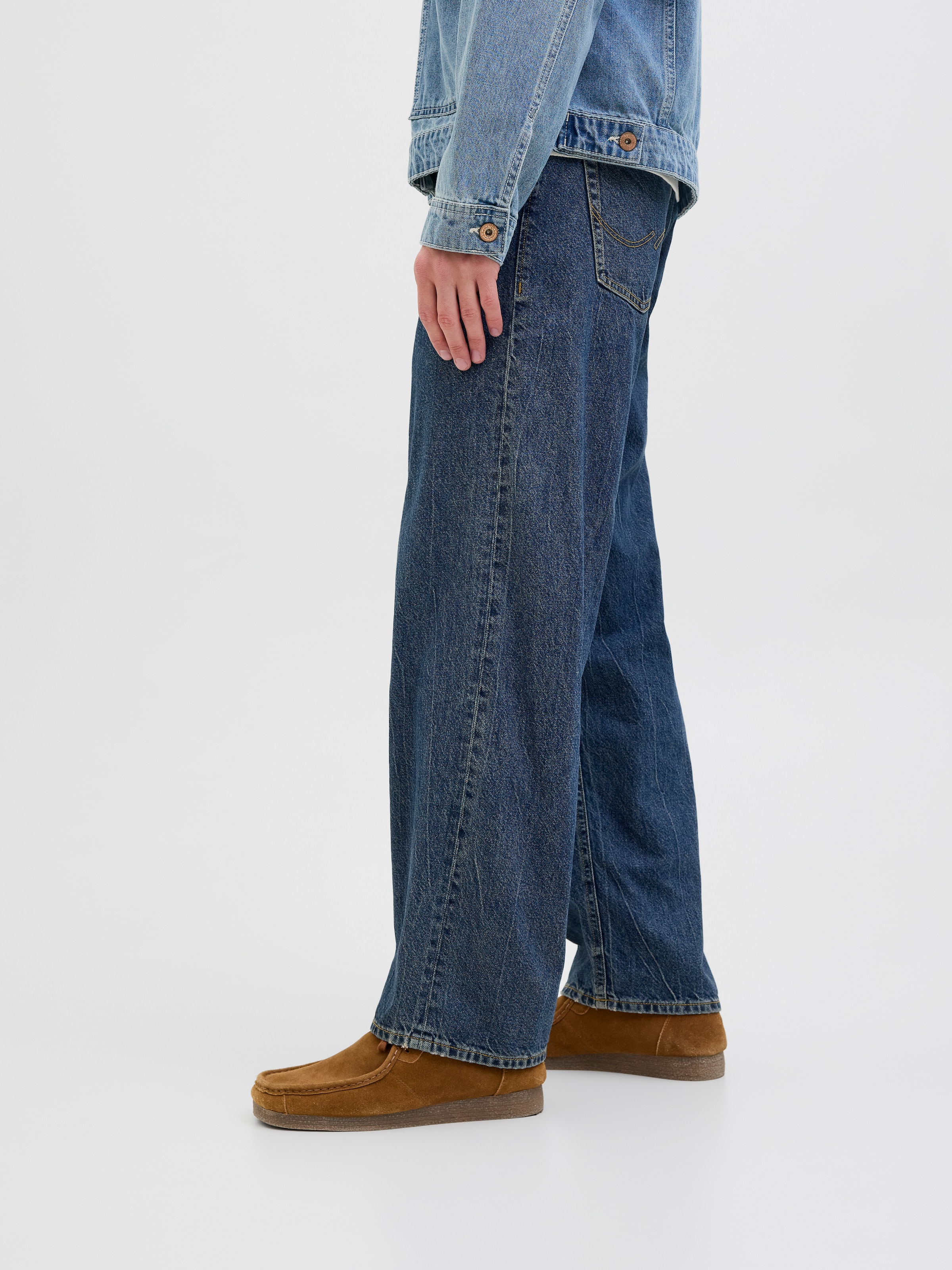 Jack & Jones Relax-fit-Jeans »JJIEDDIE mit hoher Taille und lockerer Passform« Baumwolle, relaxed fit