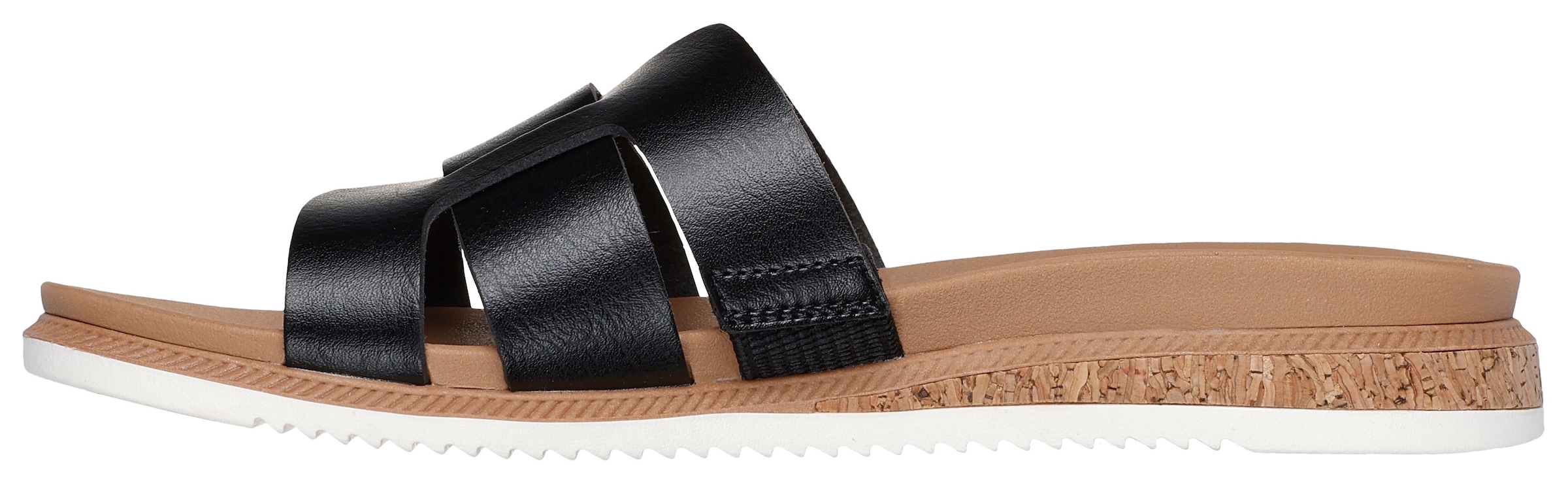 Skechers Pantolette »DESERT KISS LOW-PEAK LOOK«, Flats, Sandale mit Fußbett