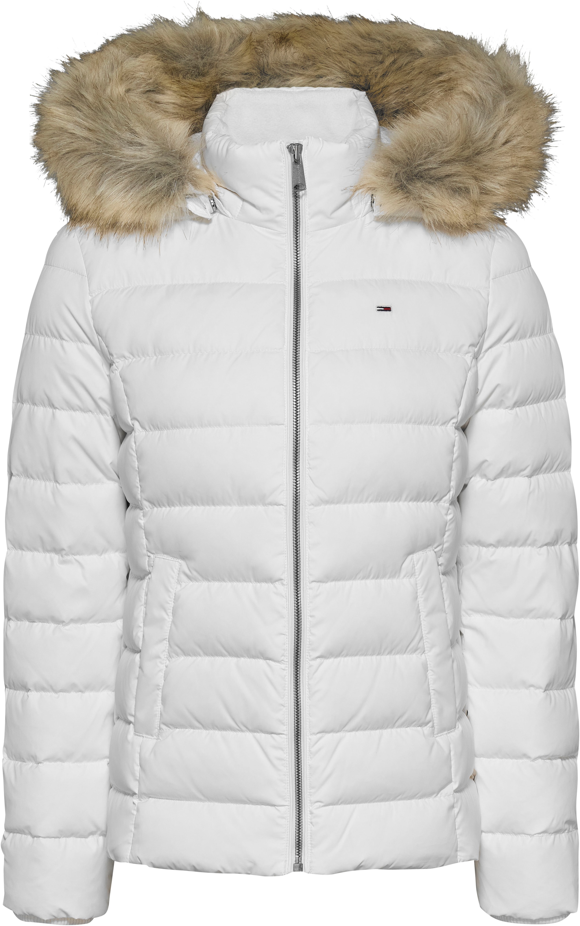 Tommy Jeans Steppjacke »TJW BASIC HOODED DOWN JACKET EXT«, mit Kapuze, mit Logostickerei