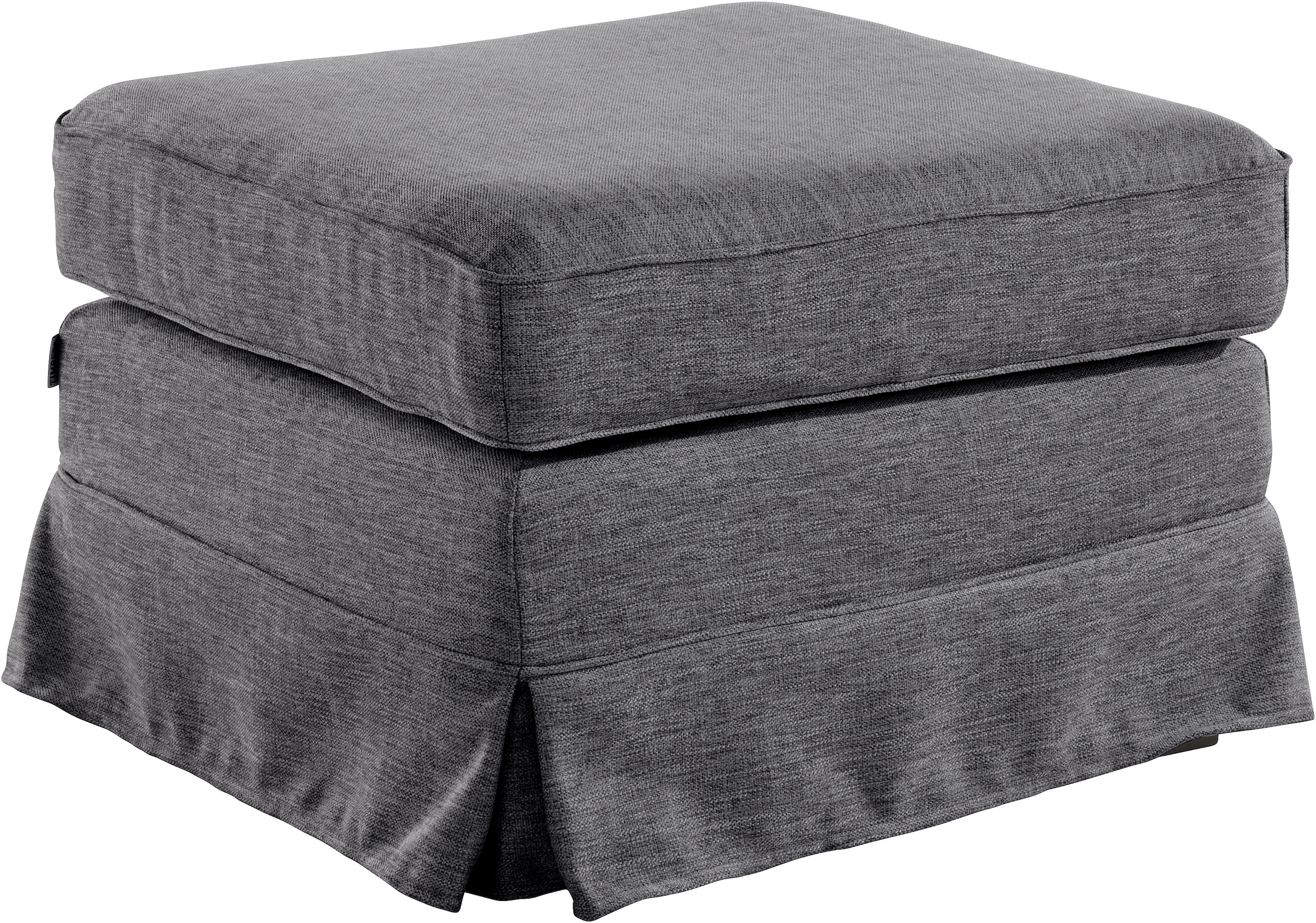 Home affaire Polsterhocker »Shadmoor«, Hussenoptik, in uni oder mit Blumendruck, passend zur Shadmoor-Serie