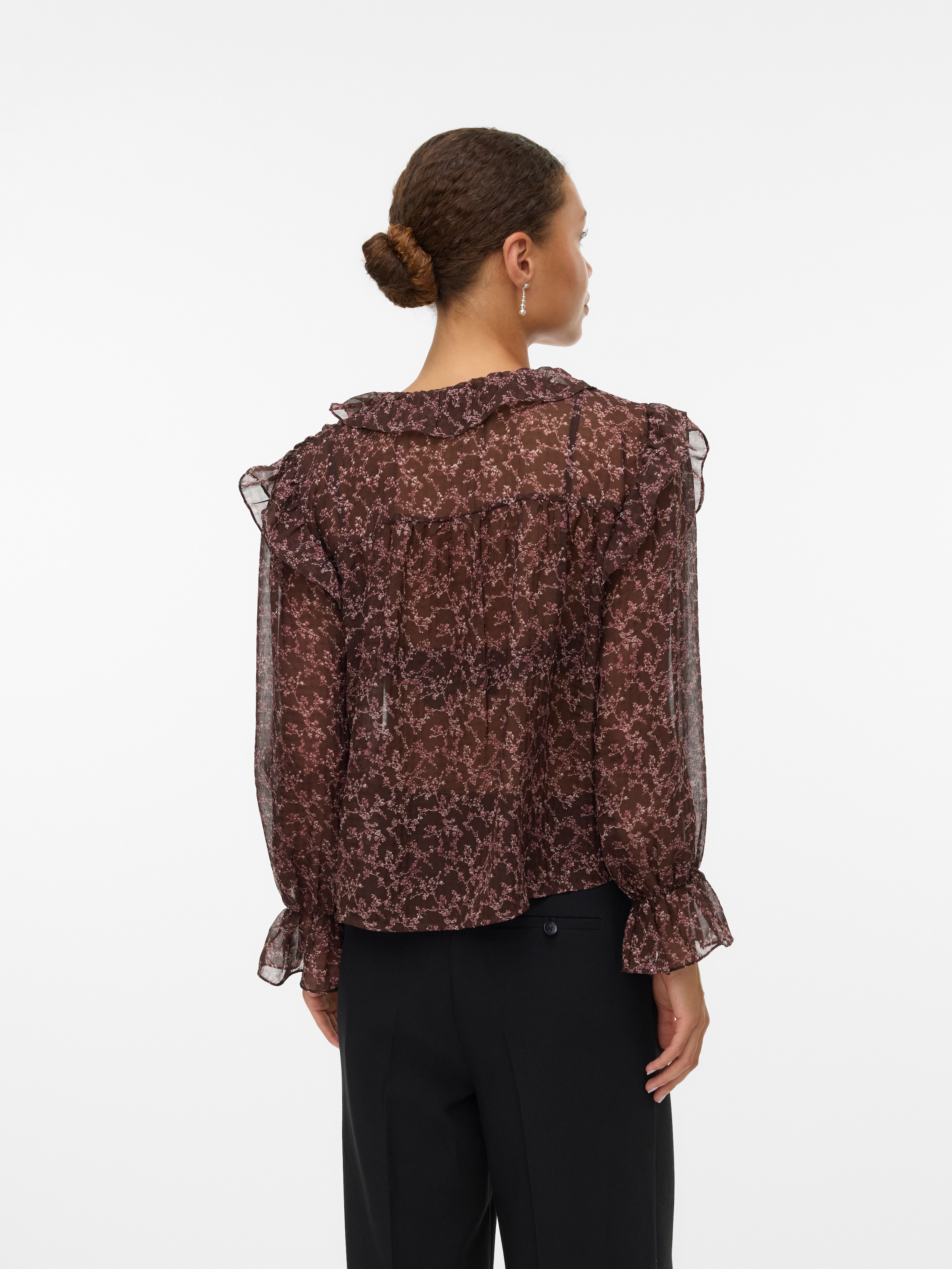 Vero Moda Rüschenbluse »VMPETRA LS SHIRT WVN GA NOOS«